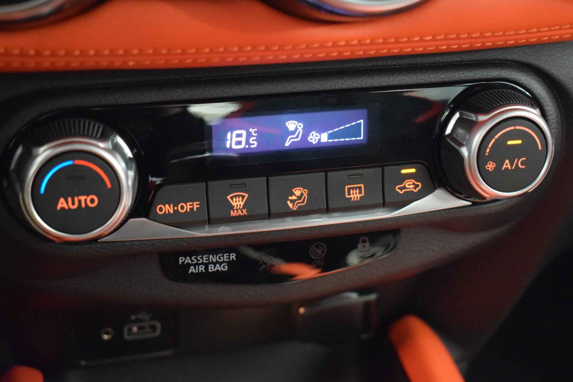 Nissan Juke 1.0 DIG-T N-Design | Achteruitrijcamera | Parkeersensoren | Bose audio | Cruise control | Navigatie | USB-aansluiting | Apple Carplay/Android auto | Lane keep assist | Keyless entry | Automatische regen/licht sensor | - 37/50