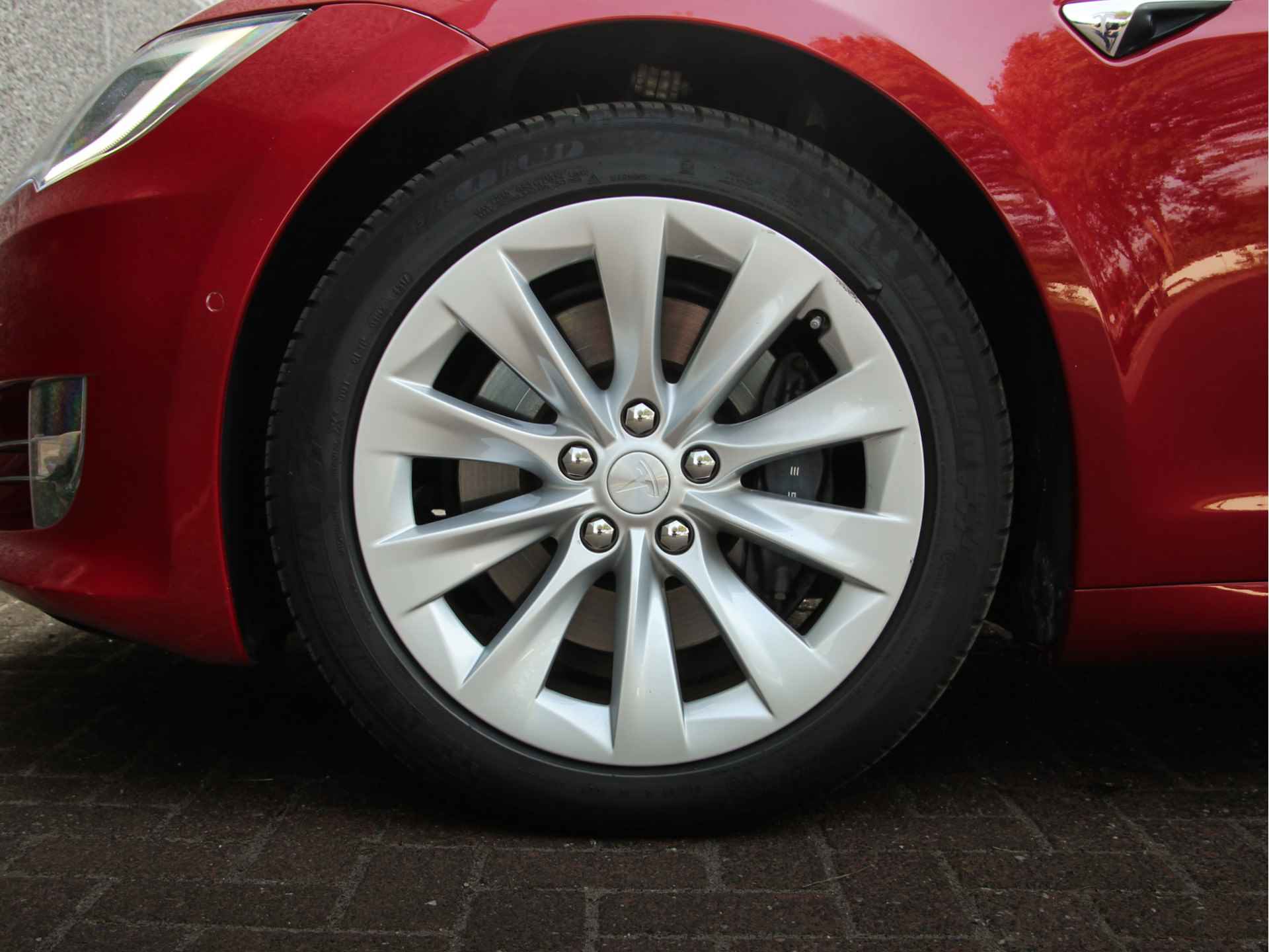Tesla Model S 100D Enhanced Autopilot | Panoramadak | Carbon interieuraccenten | Ivoor bekleding | - 38/39