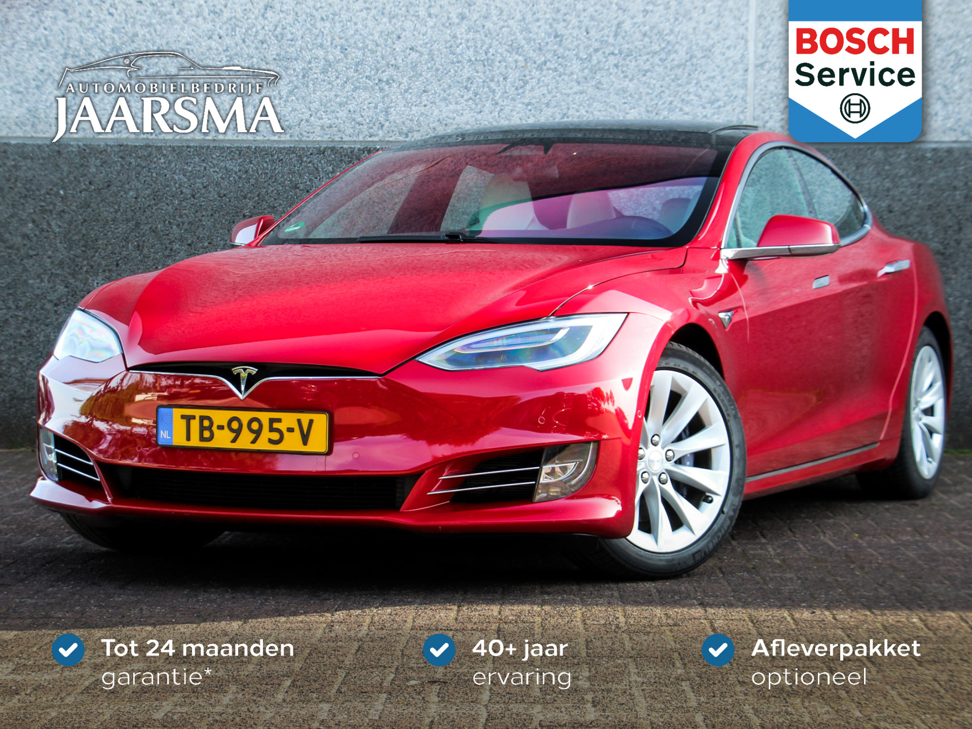 Tesla Model S 100D Enhanced Autopilot | Panoramadak | Carbon interieuraccenten | Ivoor bekleding |