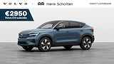 Volvo EC40 Single Motor Extended Range Bns. Edition 82 kWh **Direct Leverbaar**€858/maand PRIVATE LEASE** Fjord Blue, Woolblend Midnight Zinc, Driver Assist, Driver Awareness, Climate, 360 graden camera, Getint glas, 19" Lichtmetalen velgen