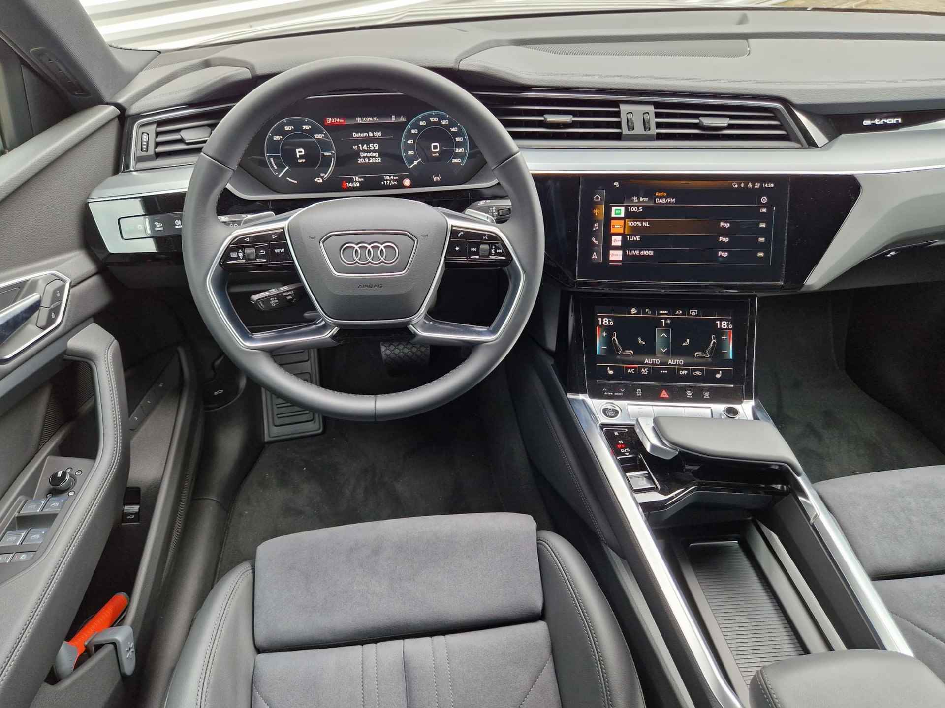 Audi e-tron Sportback 50 quattro Advanced edition Plus 71 kWh 313 PK | Demo |  Navigatie | Camera | Parkeersensoren | Elektrische sportstoelen | 20" Lichtmetalen velgen | - 16/27