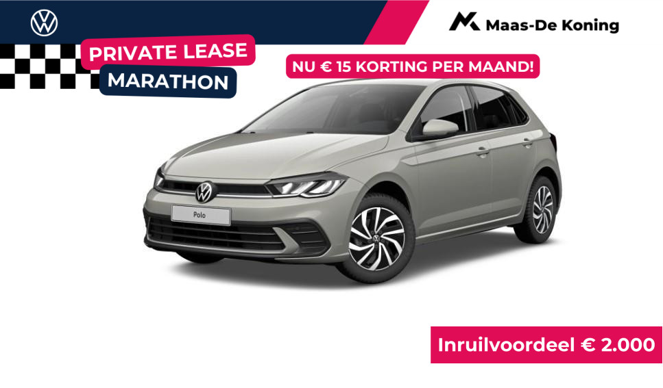 Volkswagen Polo Life Edition 1.0 TSI 70 kW / 95 pk 5 versn. Hand · Business life pakket · Achteruitrijcamera · Velgen 'Essex', 15'' lichtmetaal · bij viaBOVAG.nl
