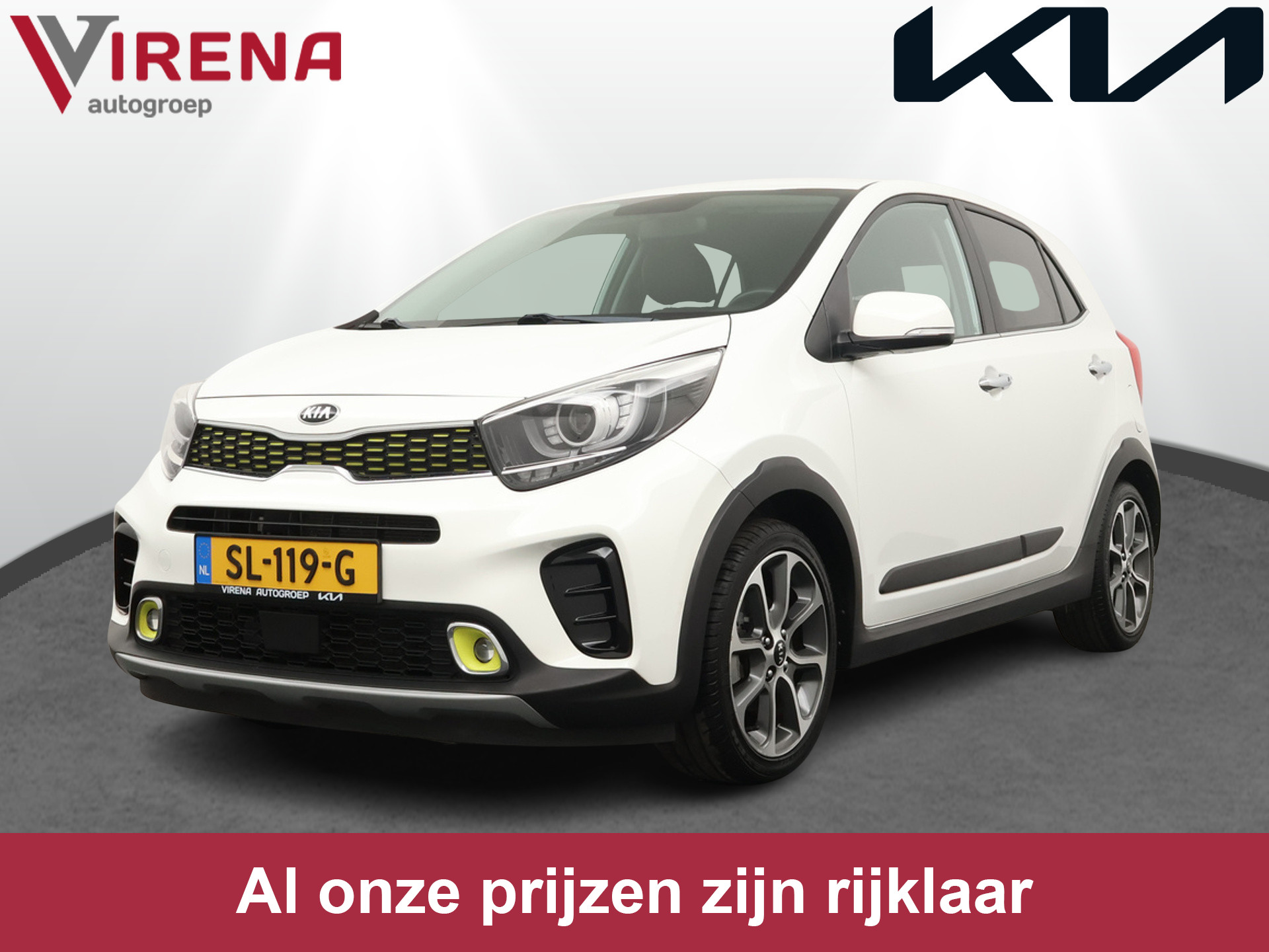 Kia Picanto 1.0 T-GDI X-Line - Stoel en stuurverwarming - Navigatie - Draadloos opladen - 1e Eigenaar - Unieke Kilometerstand -12 Maanden Bovag Garantie