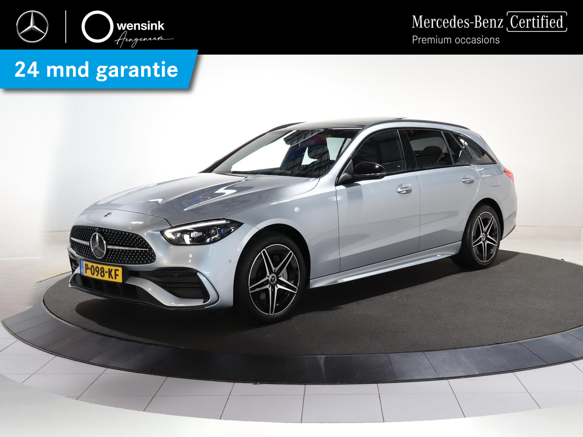 Mercedes-Benz C-klasse Estate 300 e AMG Line | Panoramadak | Keyless GO | Trekhaak | Nightpakket | 360 camera | Memorypakket | Alarm 3 | Digital Light koplampen | bij viaBOVAG.nl
