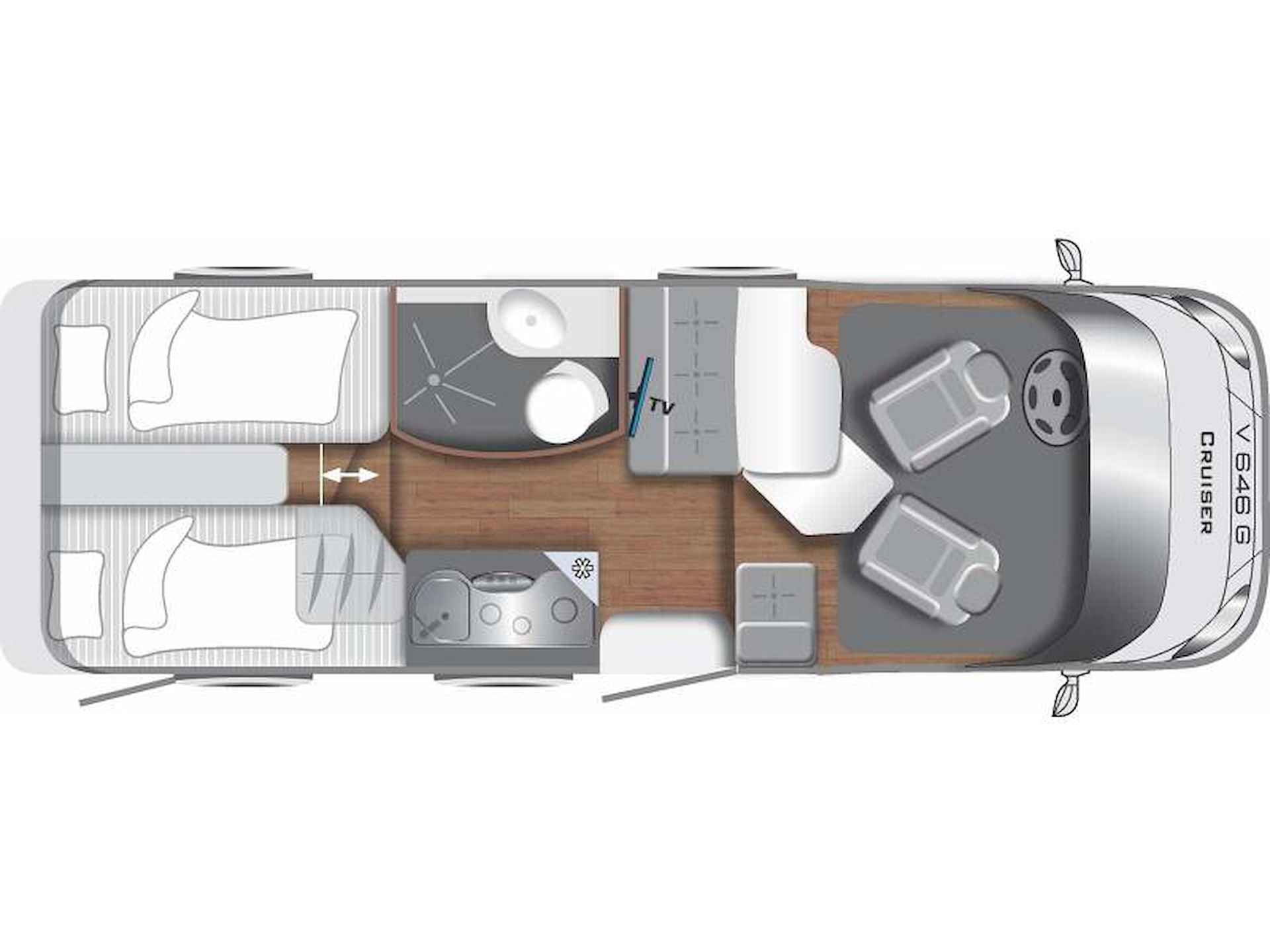 LMC Cruiser 646 V Compact b=220 CM - 8/19