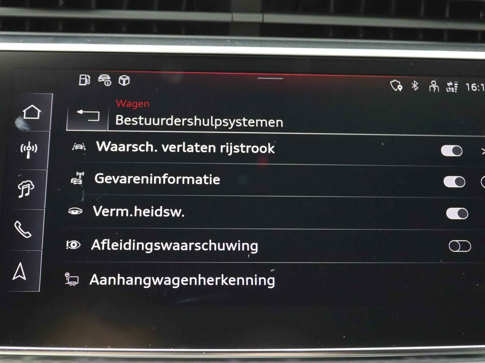 Audi Q7 55 TFSI e quattro Pro Line S 394PK Tiptronic matrix led, trekhaak, Bang&Olufsen, 360gr. camera, head-up display, adaptive cruise, side assist, panoramadak, stoelventilatie, luchtvering, 21" lichtmetaal - 57/61