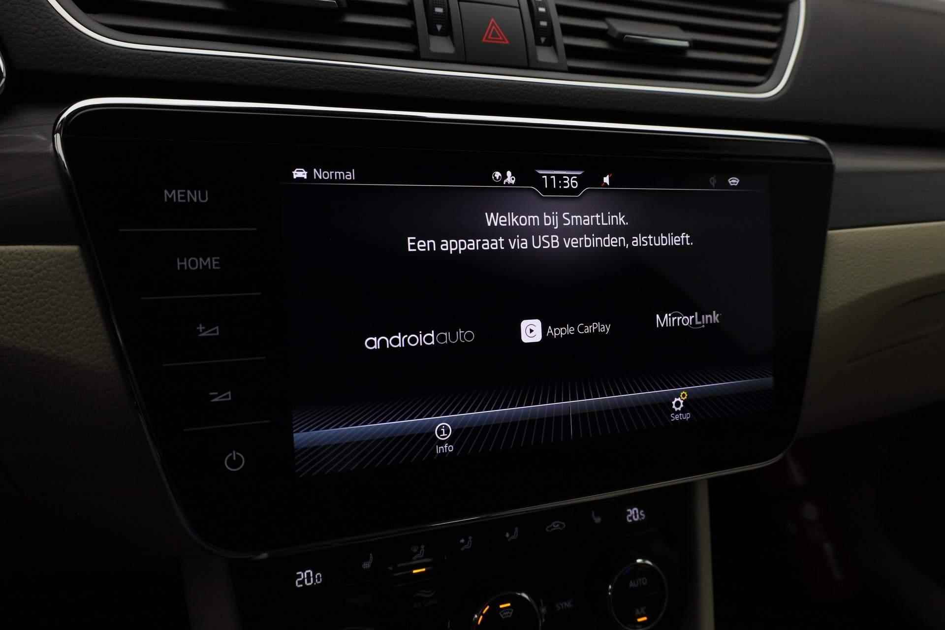 Skoda Superb Combi 1.4 TSI 218PK DSG iV Style | Pano | Elektr. voorstoelen | Keyless | Navi | Adaptief onderstel | Camera | Leder/alcantara | Apple Carplay / Android Auto - 35/45