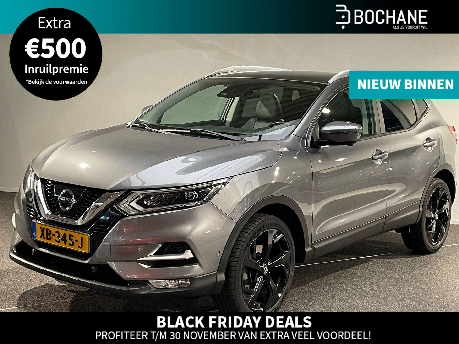 Nissan Qashqai 1.2 Tekna Black-Line | Trekhaak | Full Led | Panoramadak