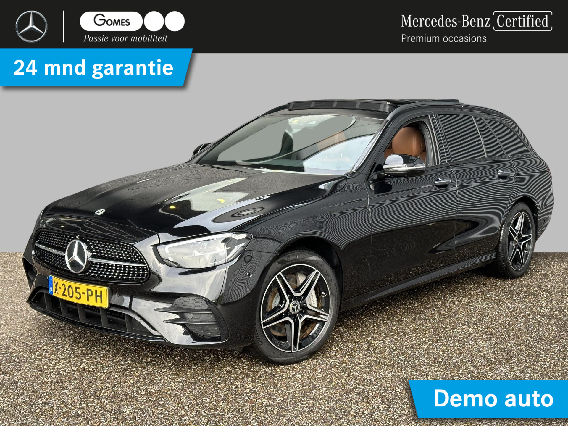 Mercedes-Benz E-Klasse Estate 300e AMG | Premium PLUS | Nightpakket | Panoramadak | 360° Camera | Head-up display | Memorystoelen Verwarmd | Trekhaak | Burmester bij viaBOVAG.nl
