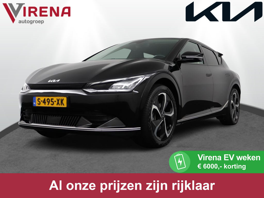 Kia Ev6 Plus 77.4 kWh - Navigatie - Cruise Control Adaptief - Stoelverwarming-/ventilatie - Stuurverwarming - Fabrieksgarantie tot 05-2030