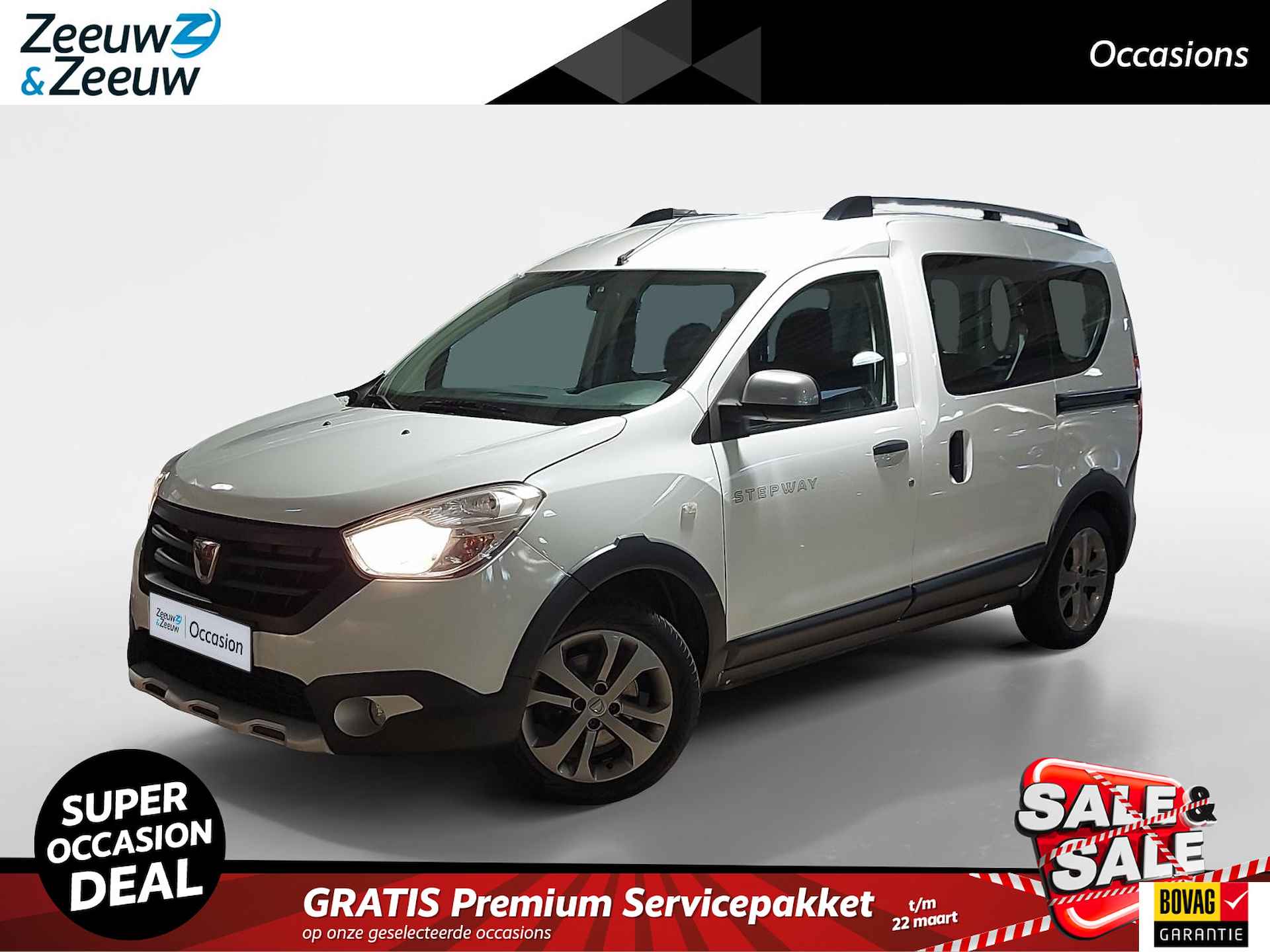 Dacia Dokker 1.2 TCe Stepway | Parkeersensoren achter | Dubbelcabine | Dubbele schuifdeuren | Navigatie | Cruise control | Bluetooth | - 1/36