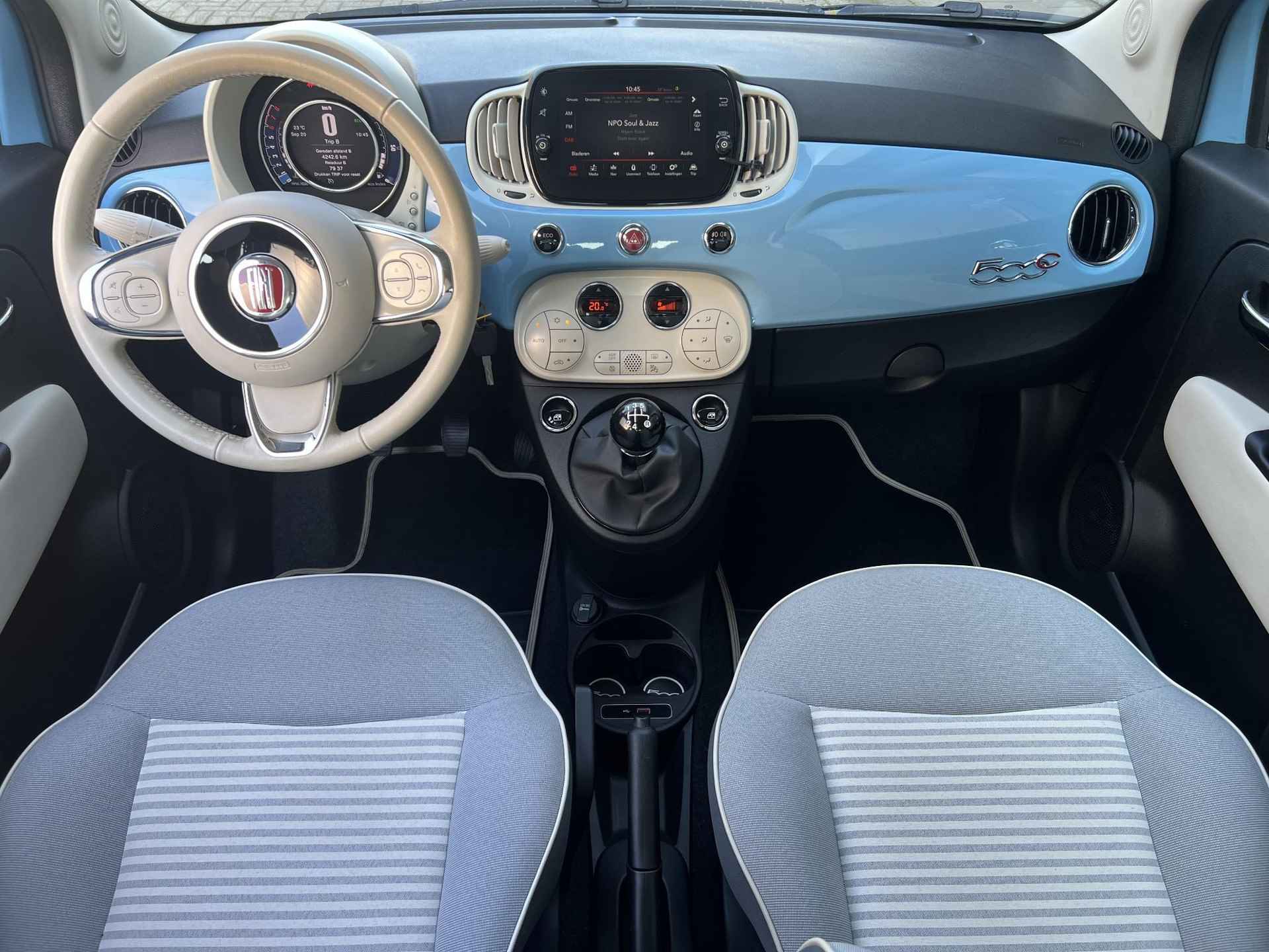 Fiat 500 C 0.9 TwinAir Turbo Spiaggina 58 Cabriolet / Navigatie / Sensoren Achter / Cruise Control / Climate Control  / Bluetooth / Elektrisch dak / NAP / DAB - 2/26