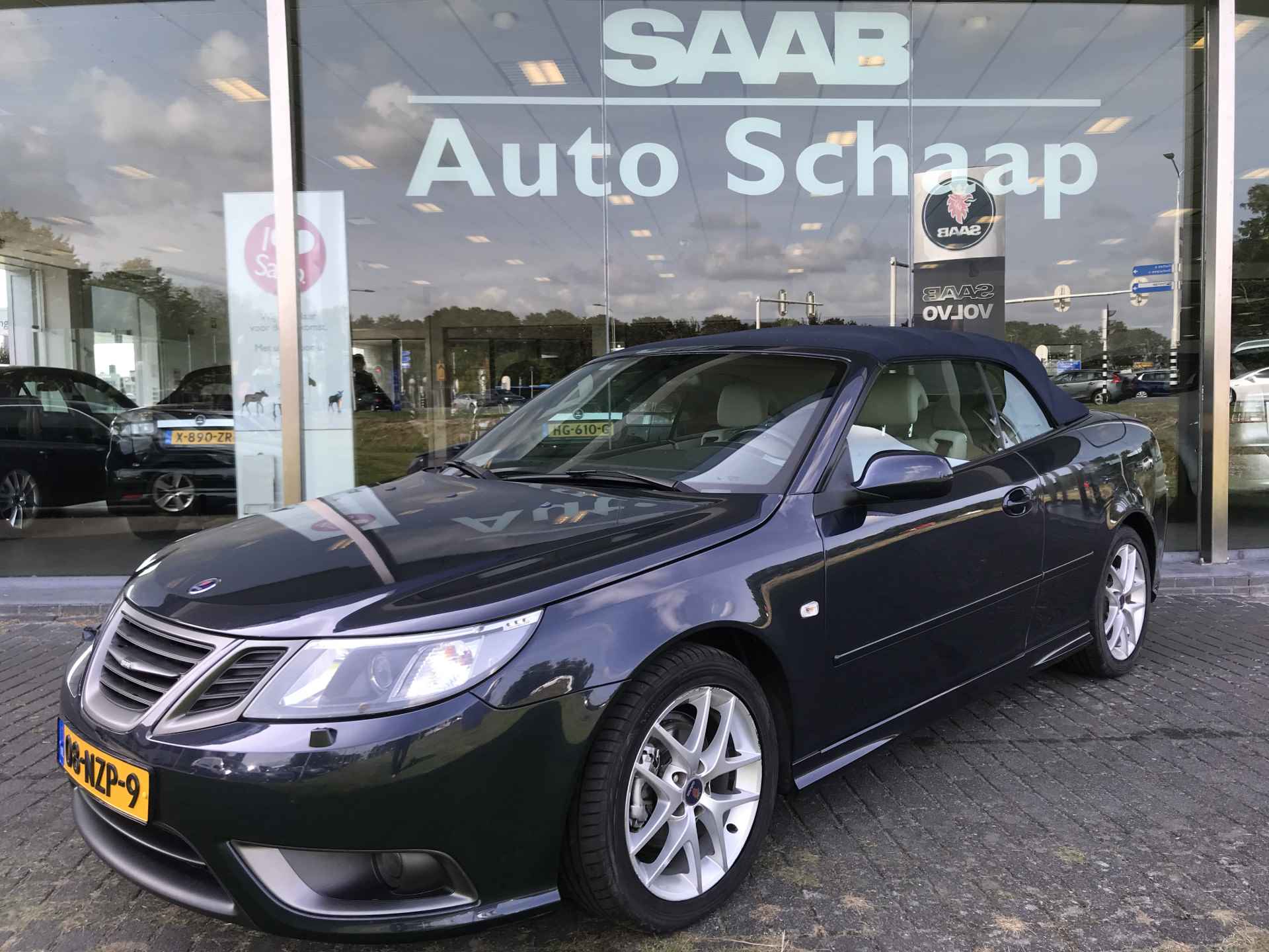 Saab 9-3 Cabrio 1.8t Vector TX Automaat | Rijklaar incl 12 mnd Bovag | Meesturende xenon Carbon Navigatie Blauwe kap - 1/12