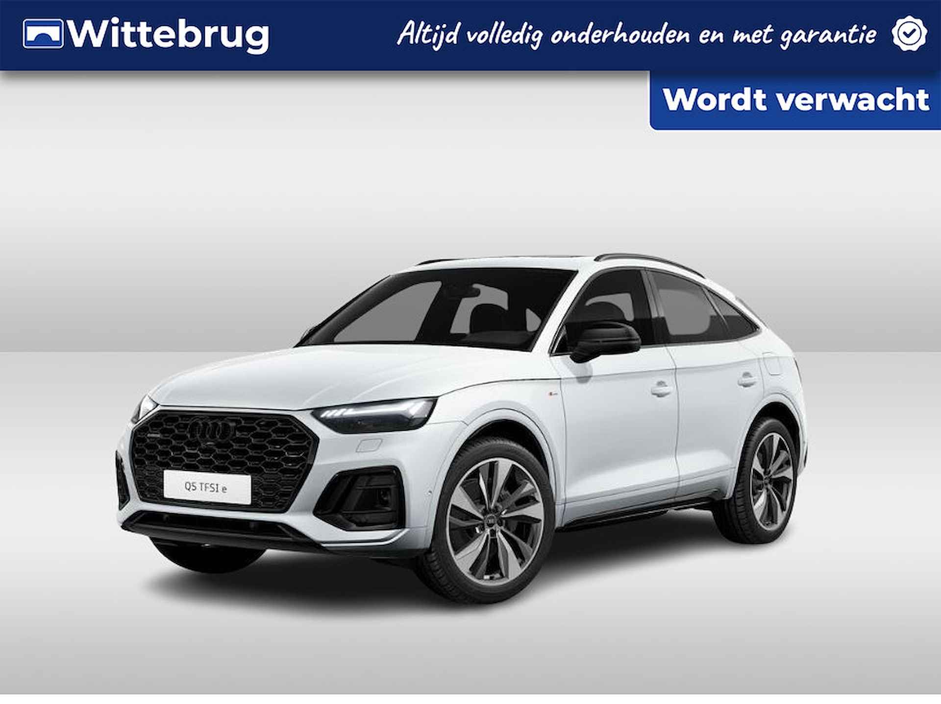 Audi Q5 Sportback 55 TFSI e 367pk quattro S Line | Nieuw 100k | Panoramadak | Trekhaak | Bang & Olufsen | Tour | Matrix | Topview | 21" LM velgen | Optiek zwart plus - 1/7