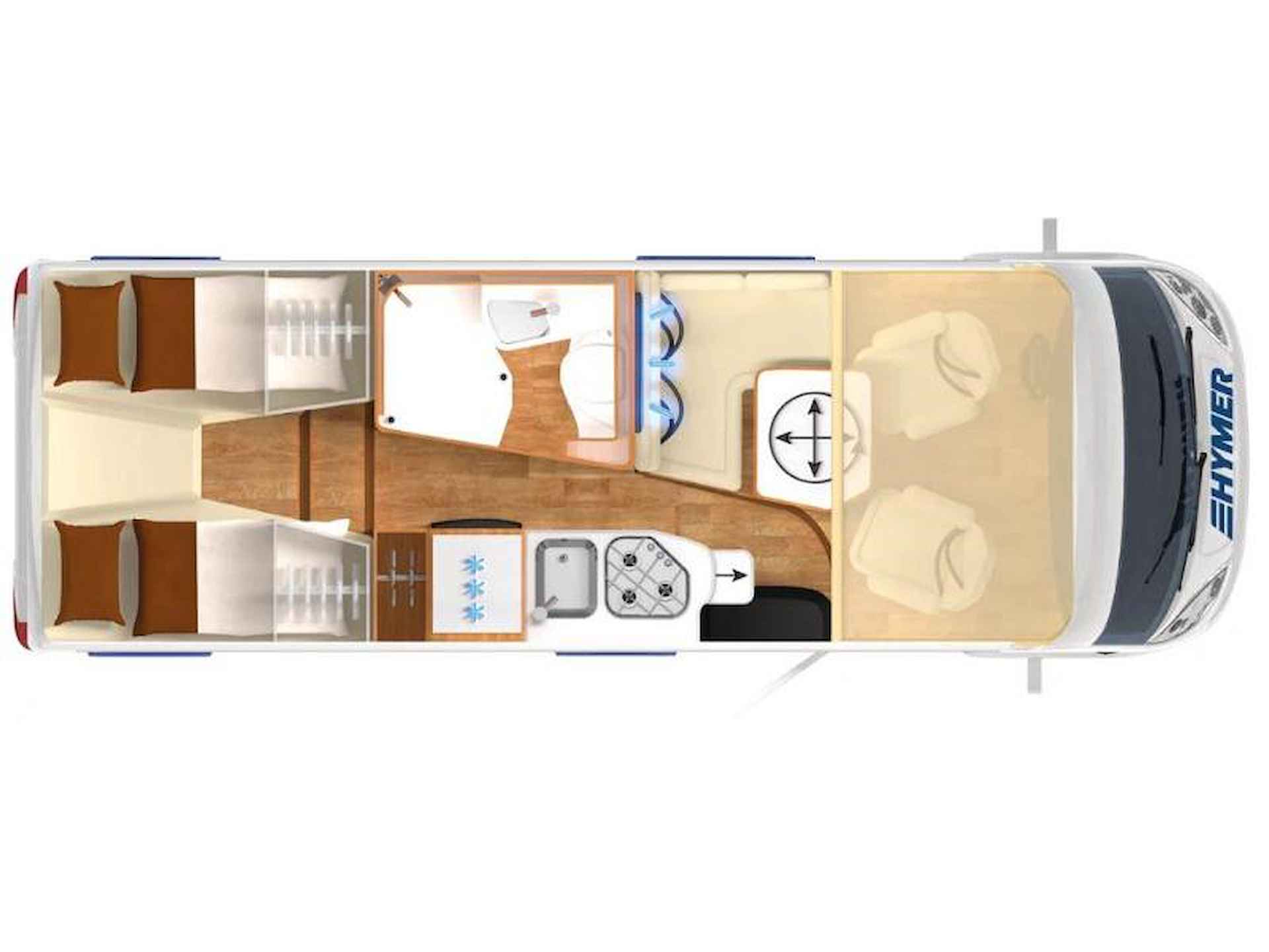 Hymer EX 580 Pure i - 2 APARTE BEDDEN - 17/18