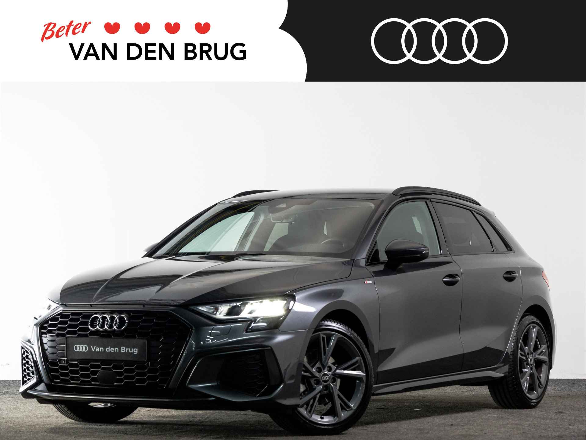 Audi A3 Sportback S-Line 30 TFSI 110 PK AITOMAAT | LED | Trekhaak | Navigatie | Adaptieve cruise | Keyless | 18" | Black optiek | - 1/42