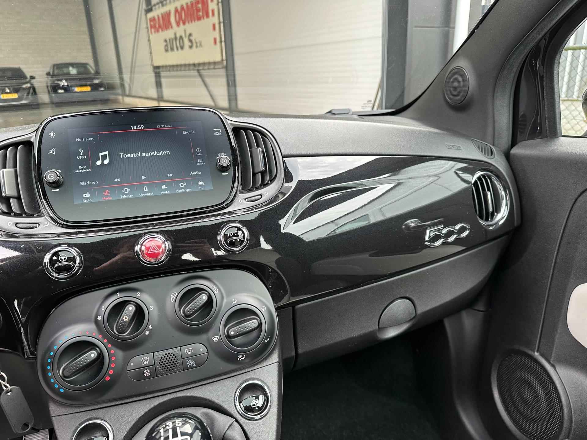 Fiat 500 1.0 Hybrid Dolcevita + Panorama | Cruise | Half leder | Airco | 12 Maanden BOVAG - 16/23