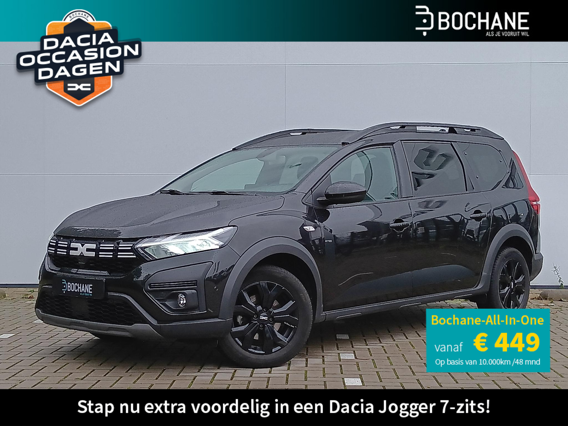 Dacia Jogger 1.0 TCe 110 Extreme 7p. Navigatie / Parkeersensoren V+A+Camera / Climate Control / Lichtmetalen Velgen / 7-Persoons / Keyless / LED / DAB