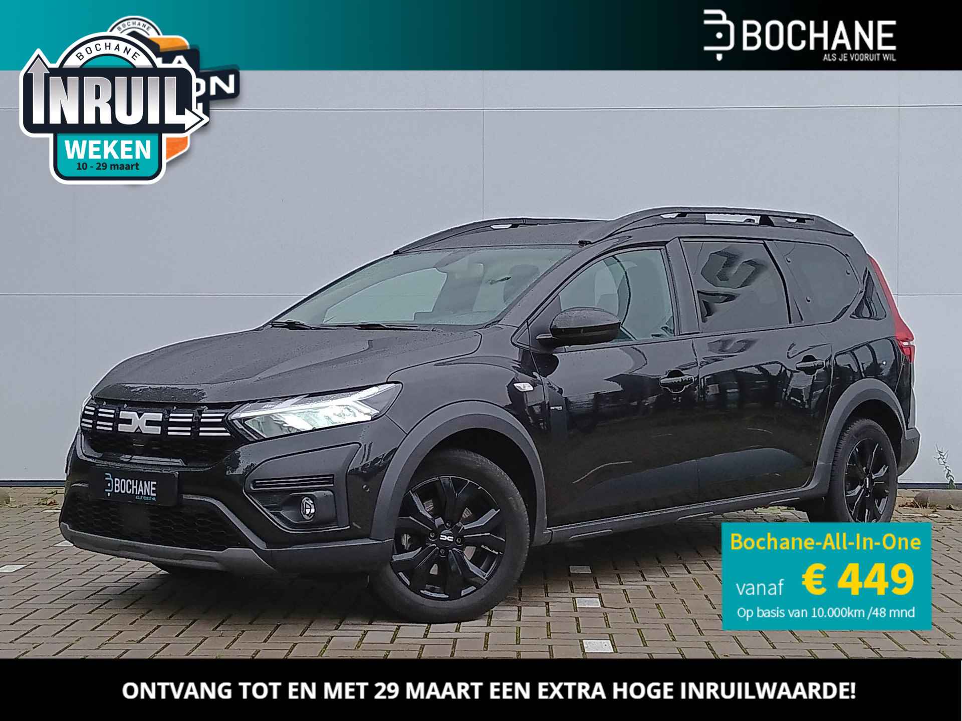 Dacia Jogger 1.0 TCe 110 Extreme 7p. Navigatie / Parkeersensoren V+A+Camera / Climate Control / Lichtmetalen Velgen / 7-Persoons / Keyless / LED / DAB - 1/38