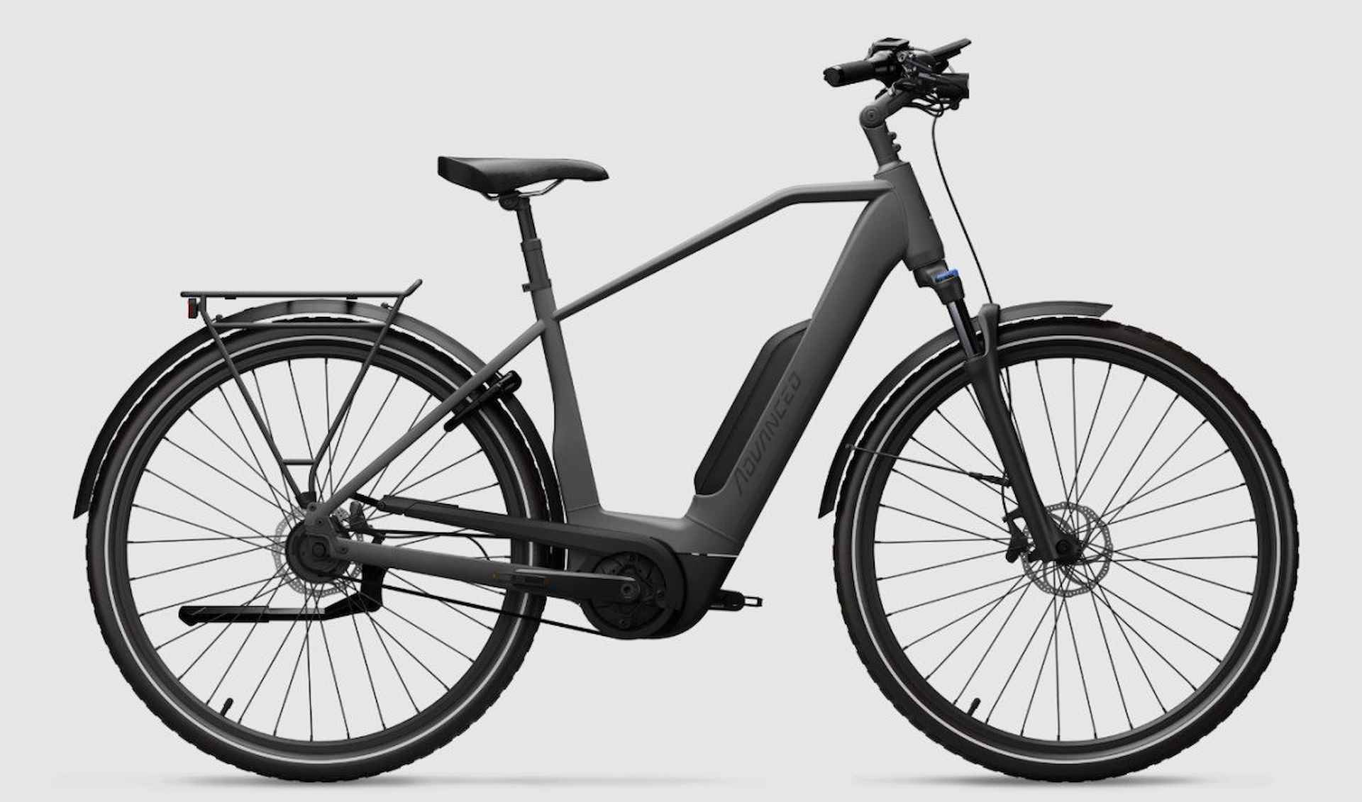 Advanced Ebike Das Original Tour Plus Diamant 545Wh Belt Heren Coal Grey Matt 60cm 2024