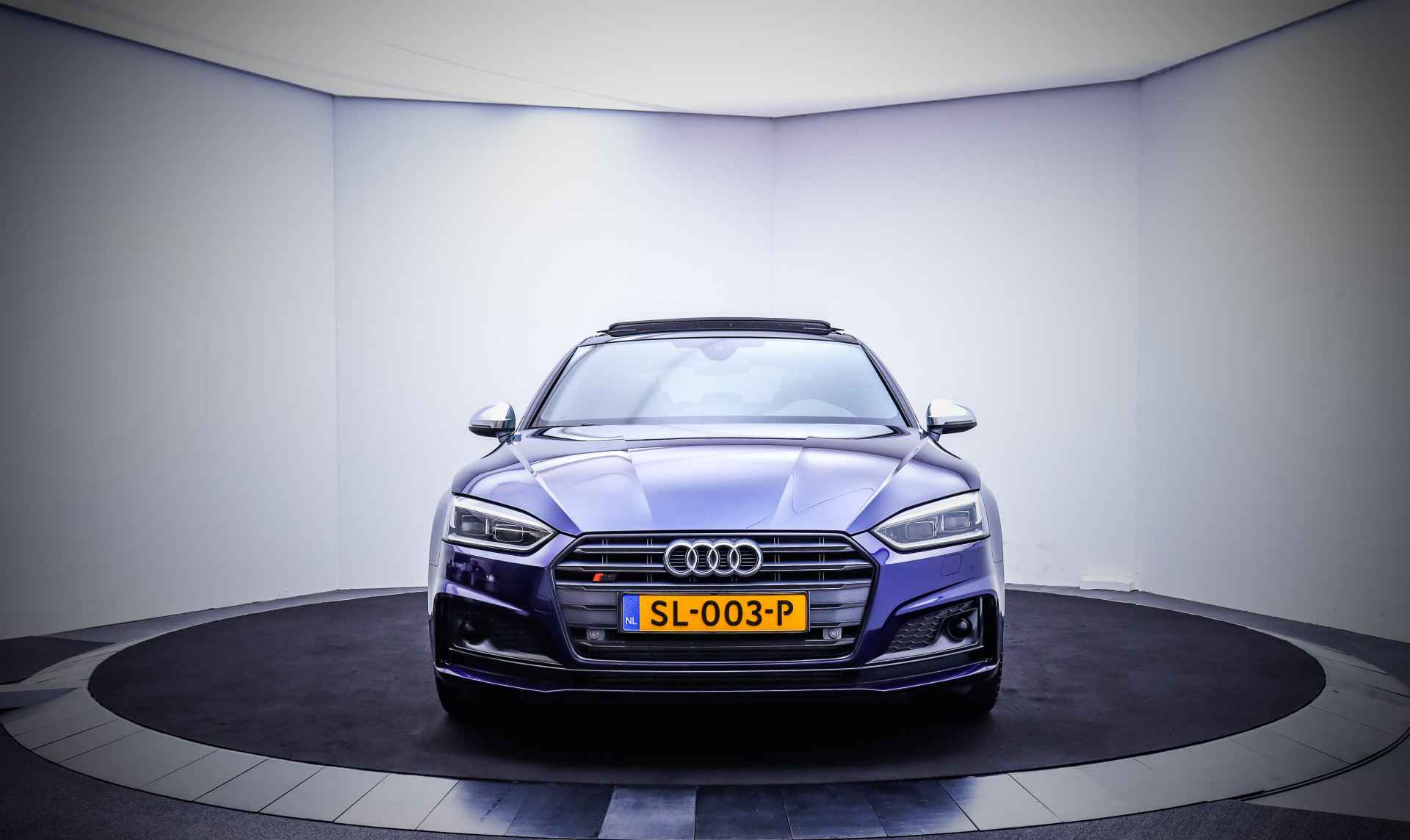 Audi S5 Sportback 3.0TFSI S5 quattro Pro Line Plus PANO/MATRIX LED/DIGIDASH/B&O/CARPLAY/CAMERA/LEDER/ADAPTIVE CRUISE/MEMORY SEATS/NAVI/STOELVERW+MASSAGE/LMV 19'' - 2/35