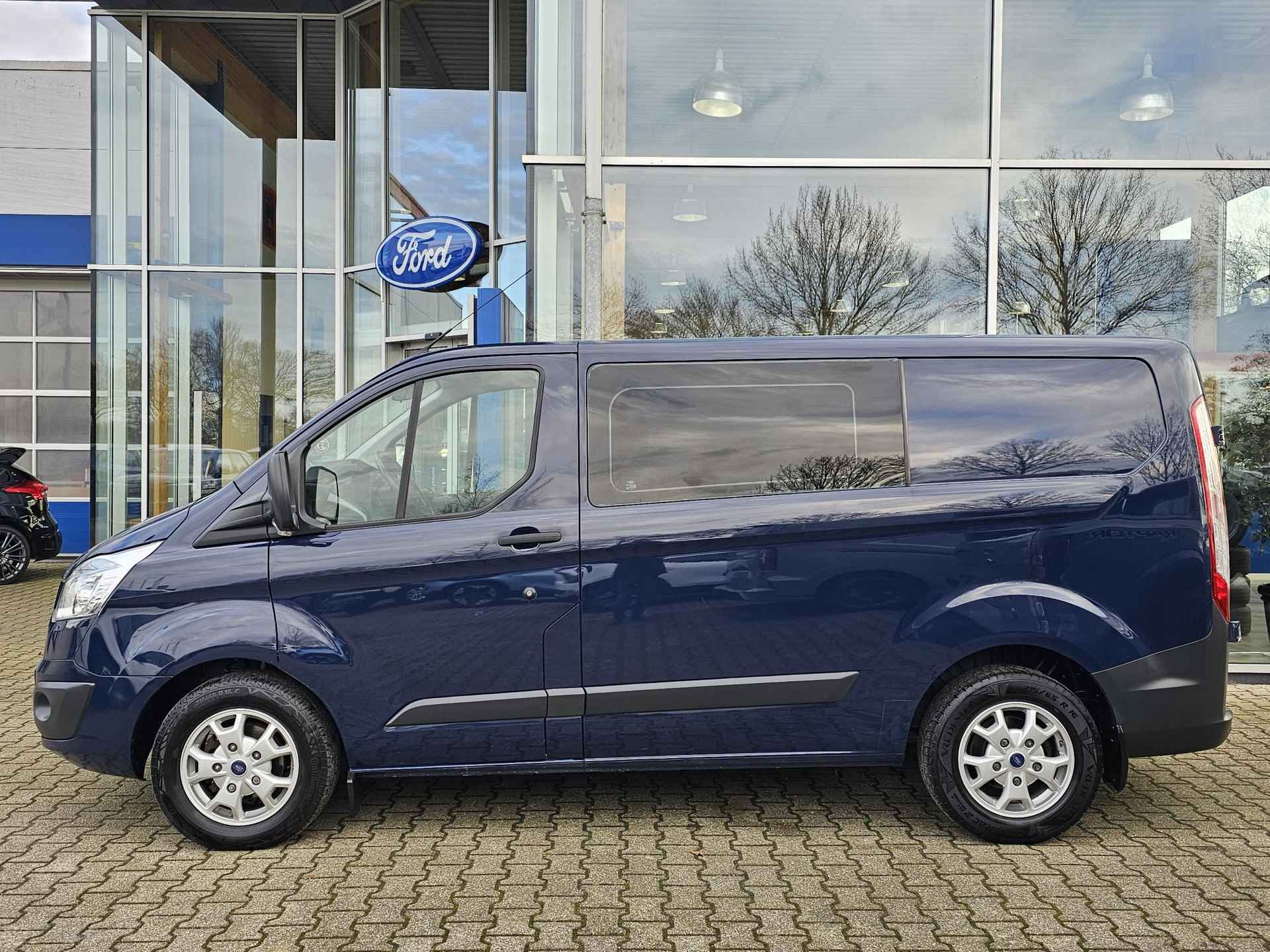 Ford Transit Custom 310 2.2 TDCI Dubbele Cabine Marge geen BTW! | Nette auto | Airco | Cruise control | Bluetooth | Stoelverwarming | Lichtmetaal etc. - 3/29