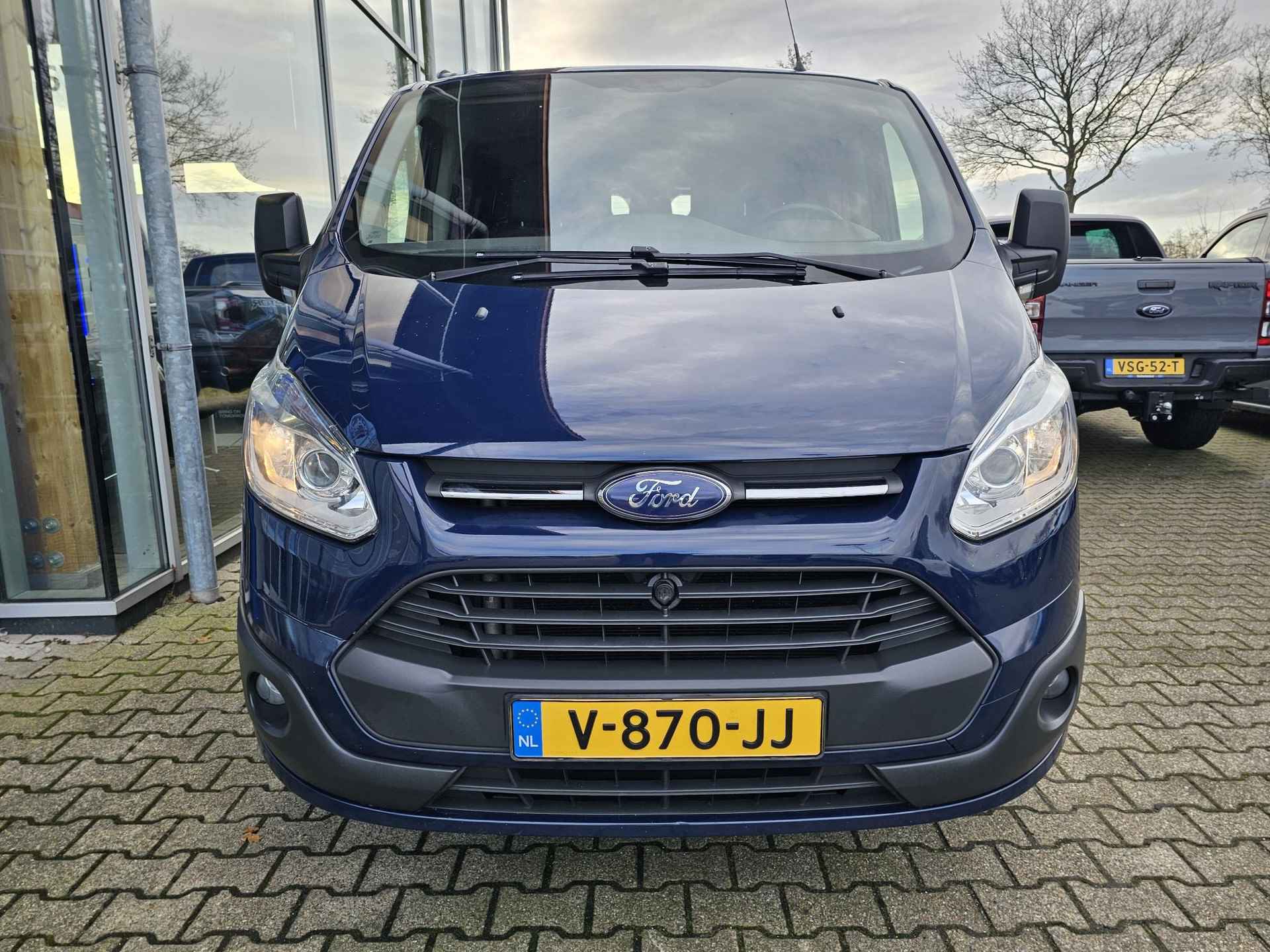 Ford Transit Custom 310 2.2 TDCI Dubbele Cabine Marge geen BTW! | Nette auto | Airco | Cruise control | Bluetooth | Stoelverwarming | Lichtmetaal etc. - 8/29