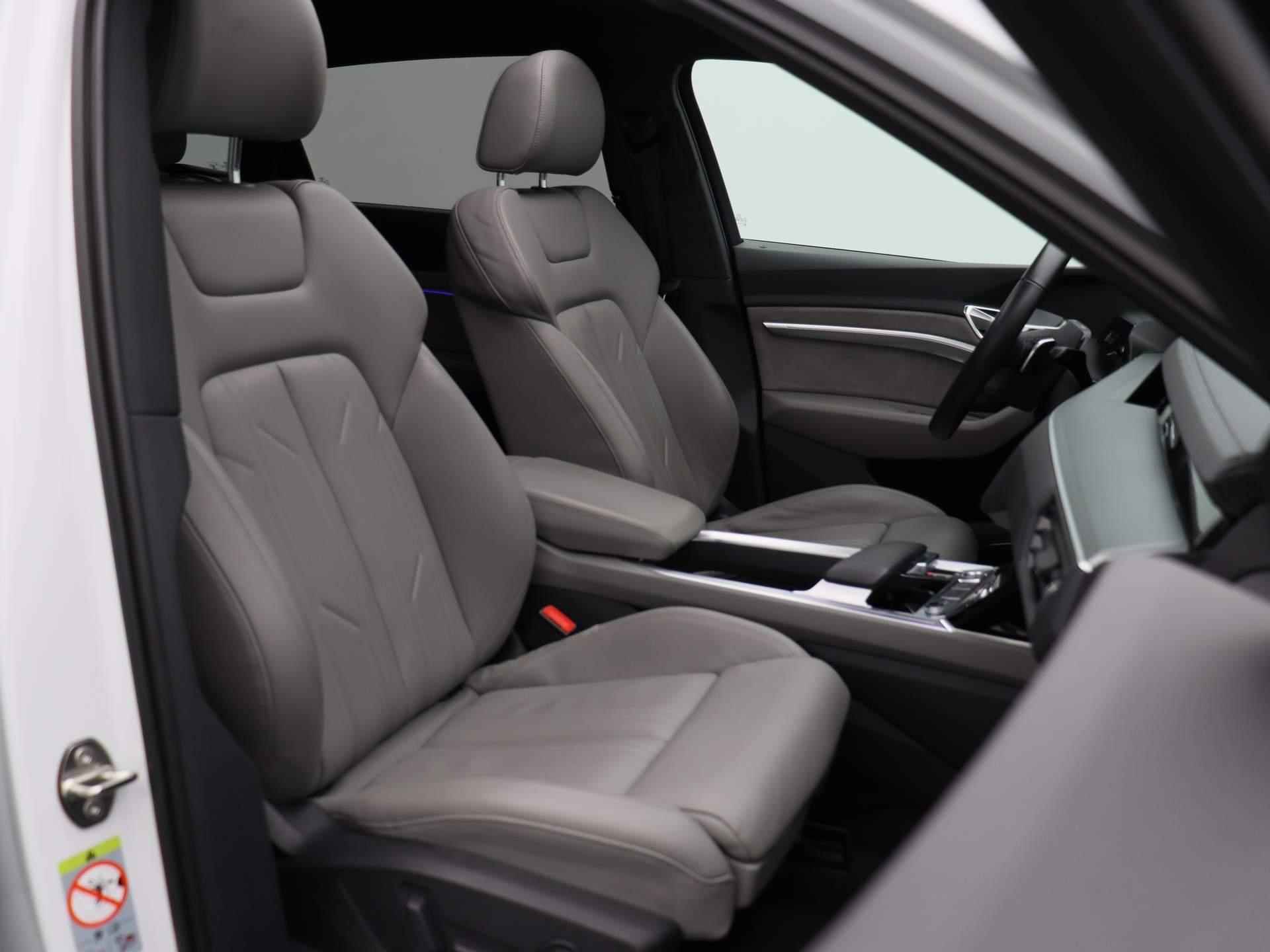 Audi e-tron e-tron 55 quattro advanced Pro Line Plus 95 kWh | Leder | LED Matrix | Bang&Olufsen | Head up display | Navigatie | Memory seats | Lichtmetalen velgen | Panoramadak |  Cruise control | 360 Camera | Parkeersensoren | Elektrische Kofferklep | - 48/53