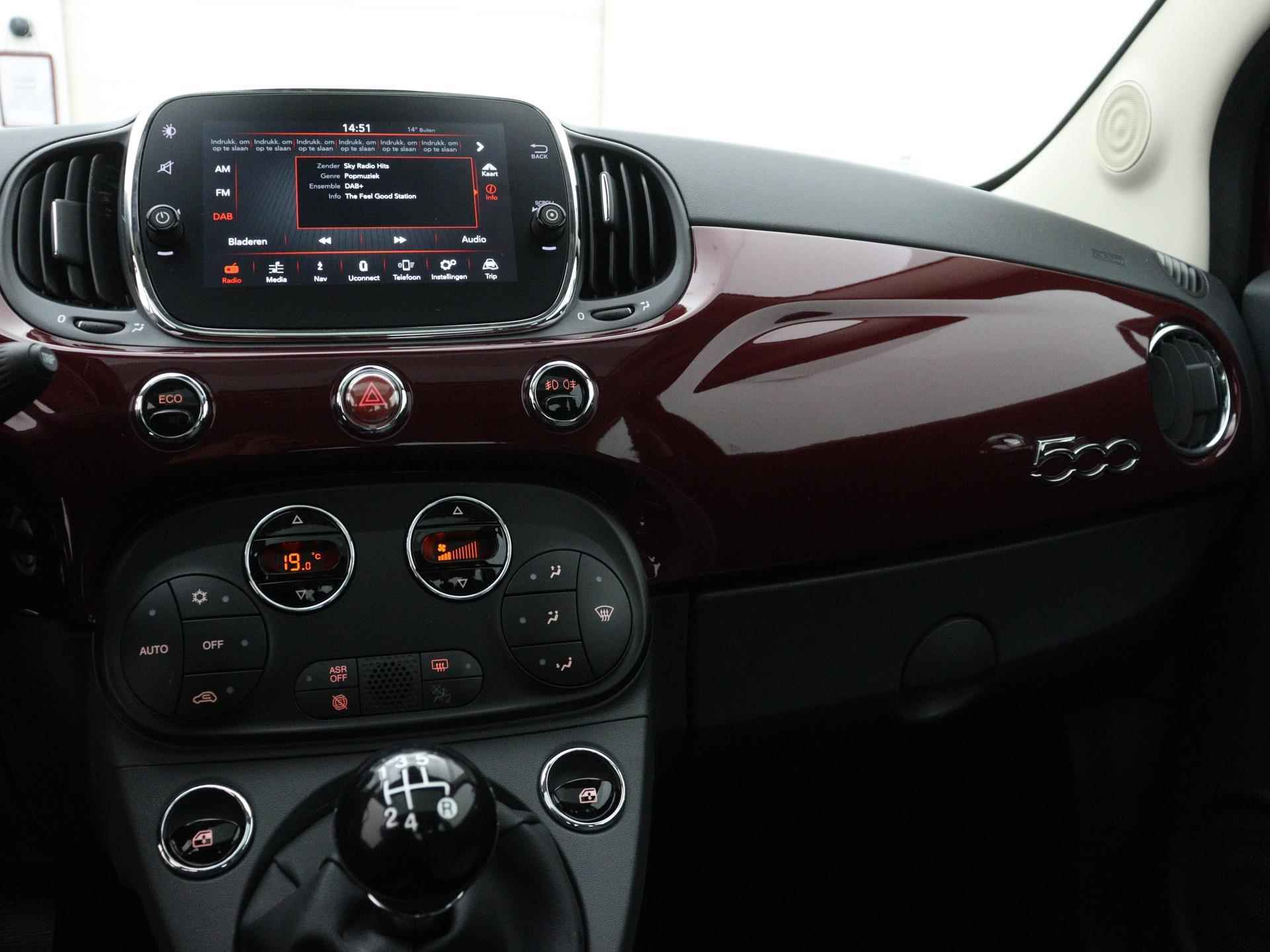 Fiat 500 0.9 TwinAir Turbo Lounge | Navigatie | Panorama dak | Parkeer sensoren | Cruise control - 15/22