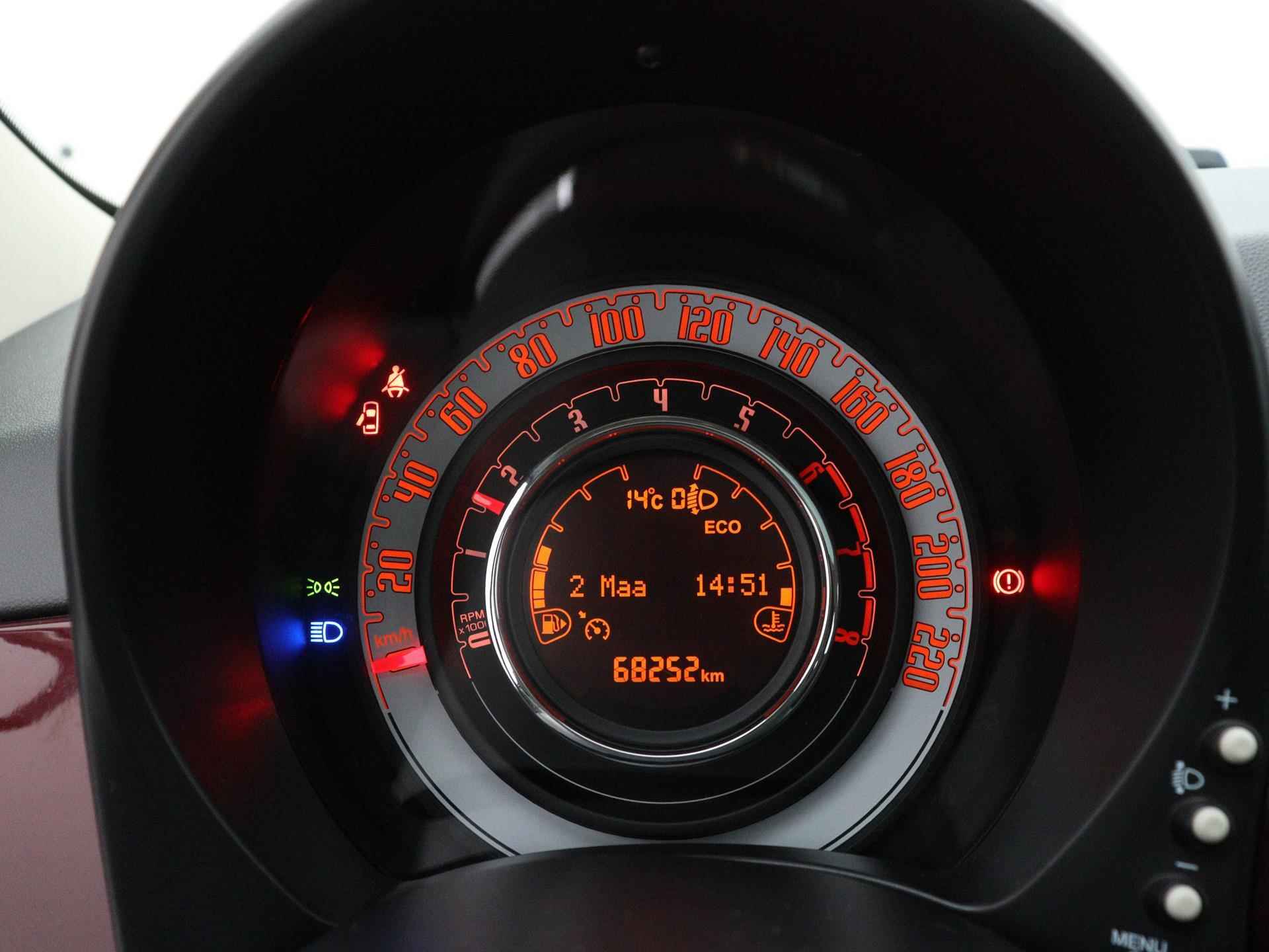 Fiat 500 0.9 TwinAir Turbo Lounge | Navigatie | Panorama dak | Parkeer sensoren | Cruise control - 20/22