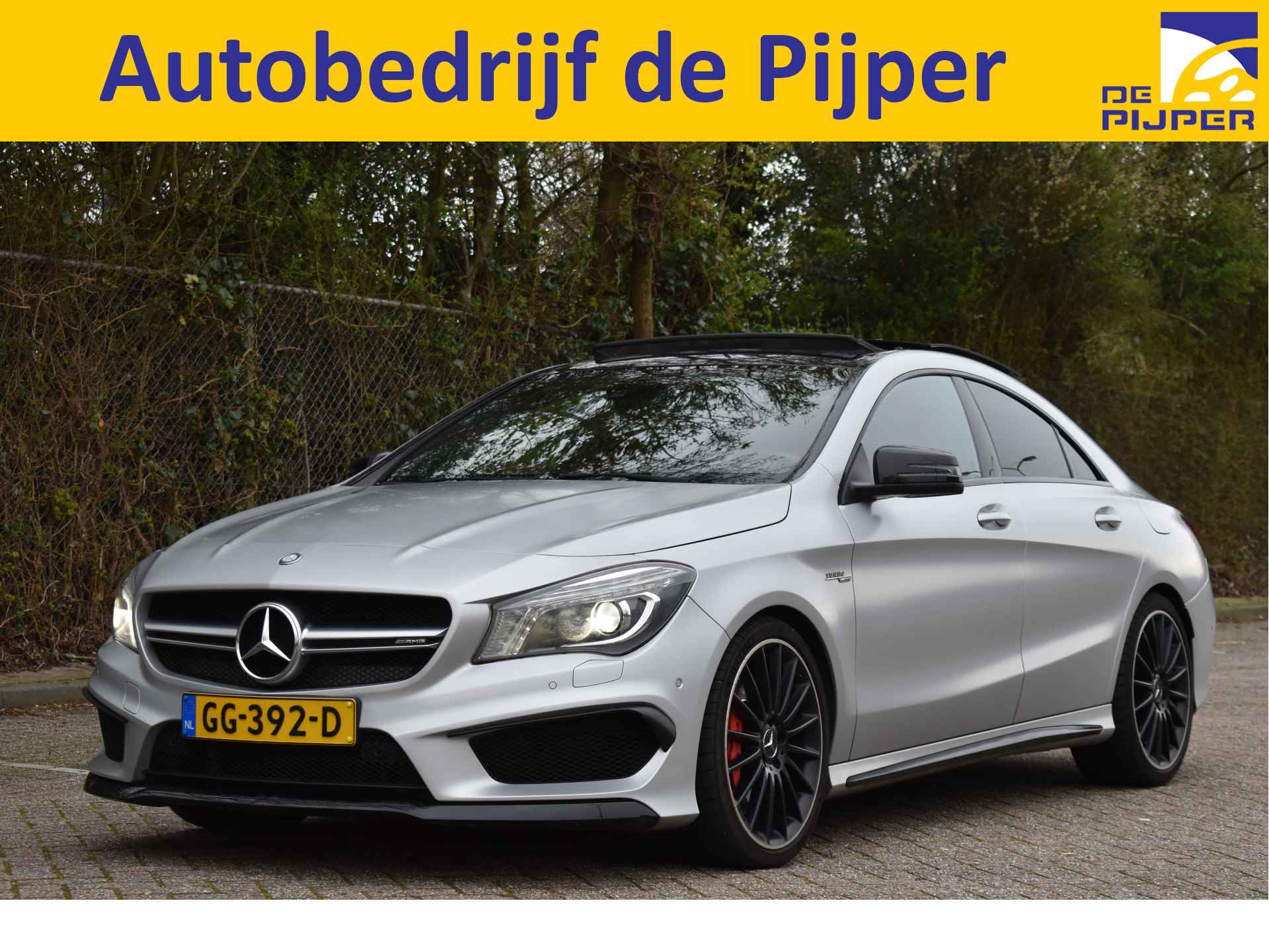Mercedes-Benz CLA-Klasse 45 AMG 4MATIC 361 PK | NL-Ato | Matgrijs | Carbon | Open dak | Harman/Kardon | Camera | Elekt.stoel Memory | NAP - 1/68