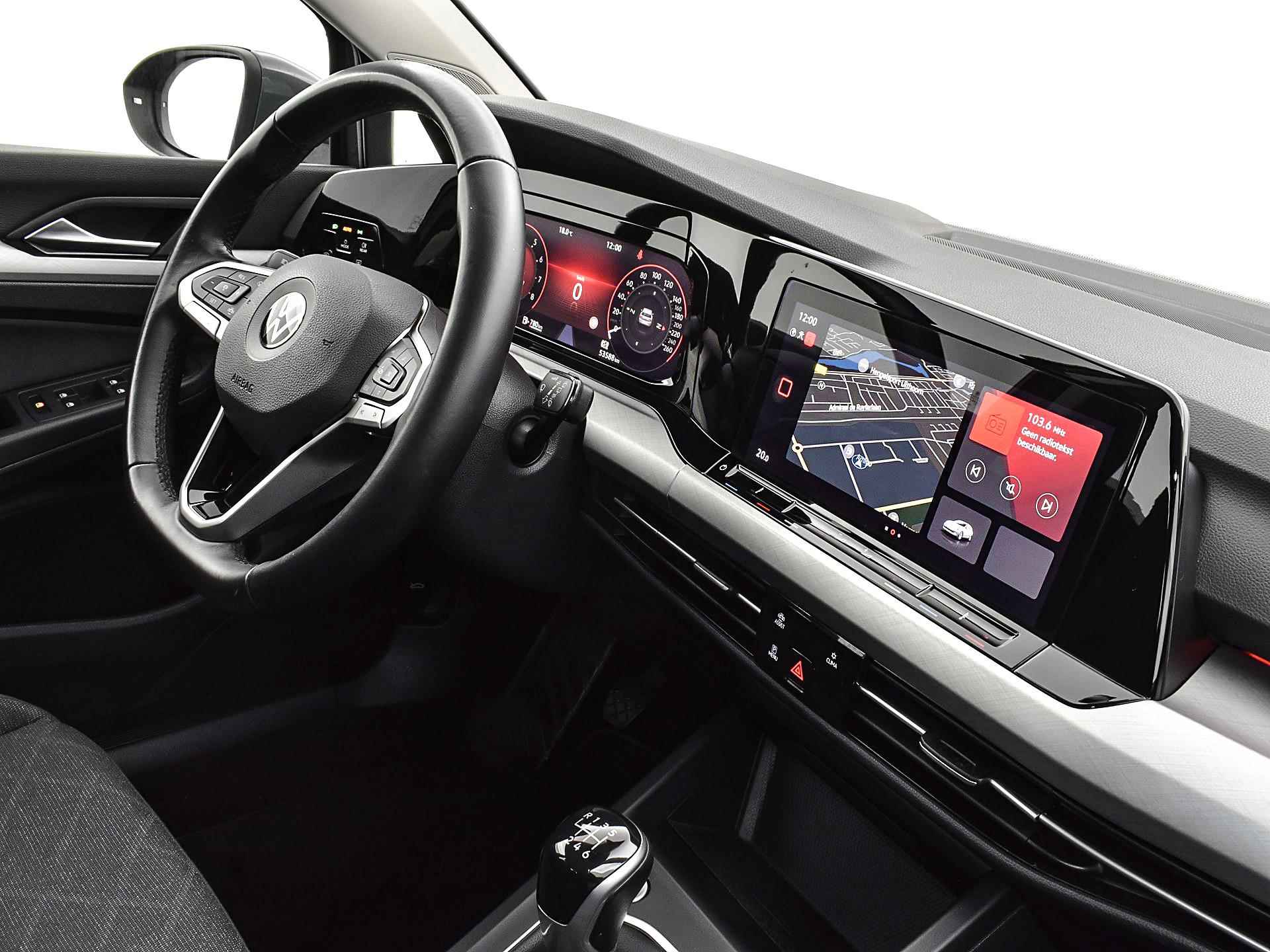 Volkswagen Golf 1.0 TSI 110pk Life | Apple Car Play | Navigatie | ACC | P-Sensoren | 16"Velgen | Sfeerverlichting | Verkeersbordenherkenning | Garantie t/m 28-09-2024 of 100.000km - 15/34