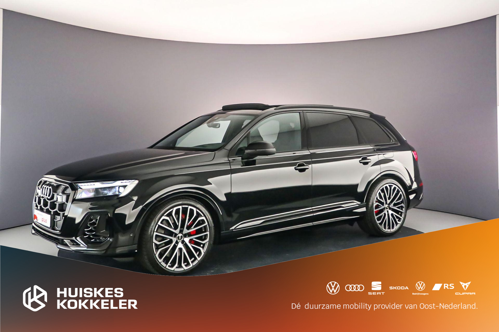 Audi Q7 60 TFSI e Pro Line S | Adv. Onderstel | Pano | B&O | 4-Wiel besturing | Head Up | Trekhaak | S-Stoelen | 22 inch | HD-Matrix | 360Cam | Keyless |