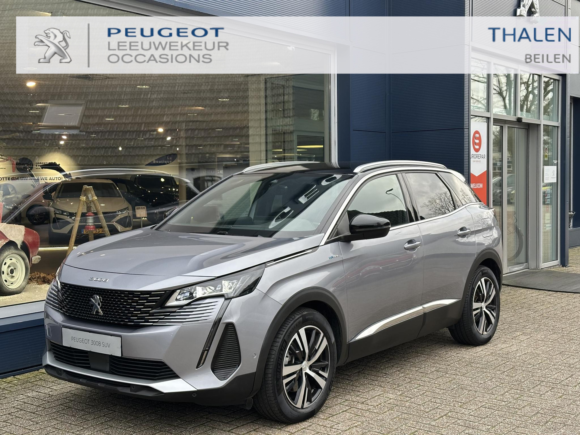 Peugeot 3008 1.6 HYbrid 225 GT | Plug-In Hybride | Tot 45 Km Elektrisch Rijden | Navigatie | Zwart Dak | Keyless Entry | Elektrische Kofferklep | Full LED Verlichting | Camera | Stoelverwarming | Climate Control | Cruise Control |