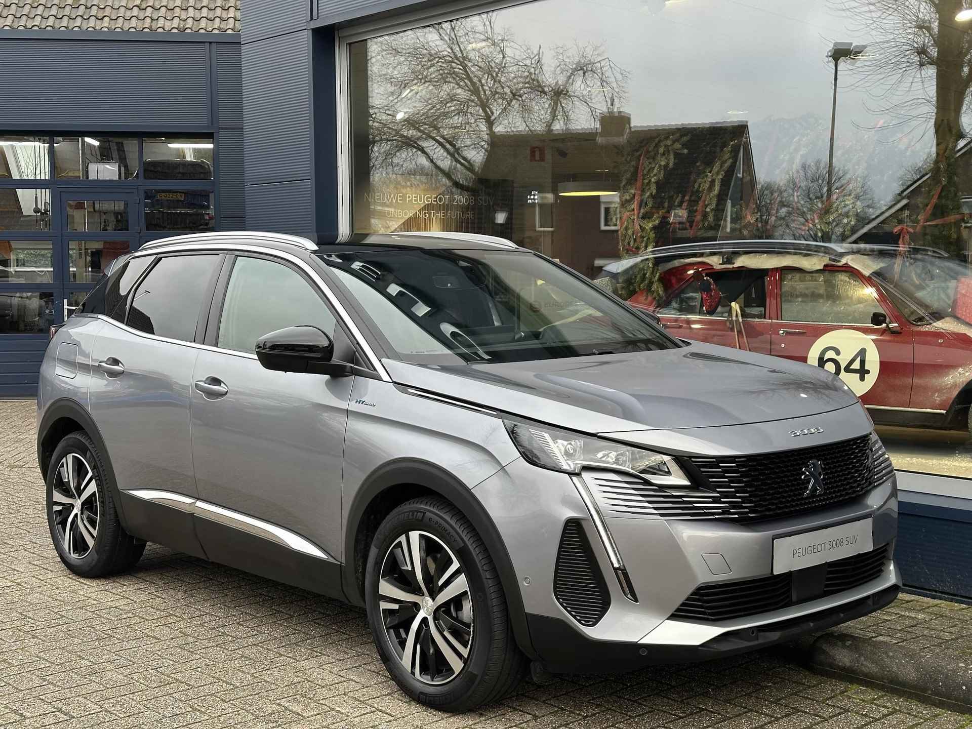 Peugeot 3008 1.6 HYbrid 225 GT | Plug-In Hybride | Tot 45 Km Elektrisch Rijden | Navigatie | Zwart Dak | Keyless Entry | Elektrische Kofferklep | Full LED Verlichting | Camera | Stoelverwarming | Climate Control | Cruise Control | - 5/66