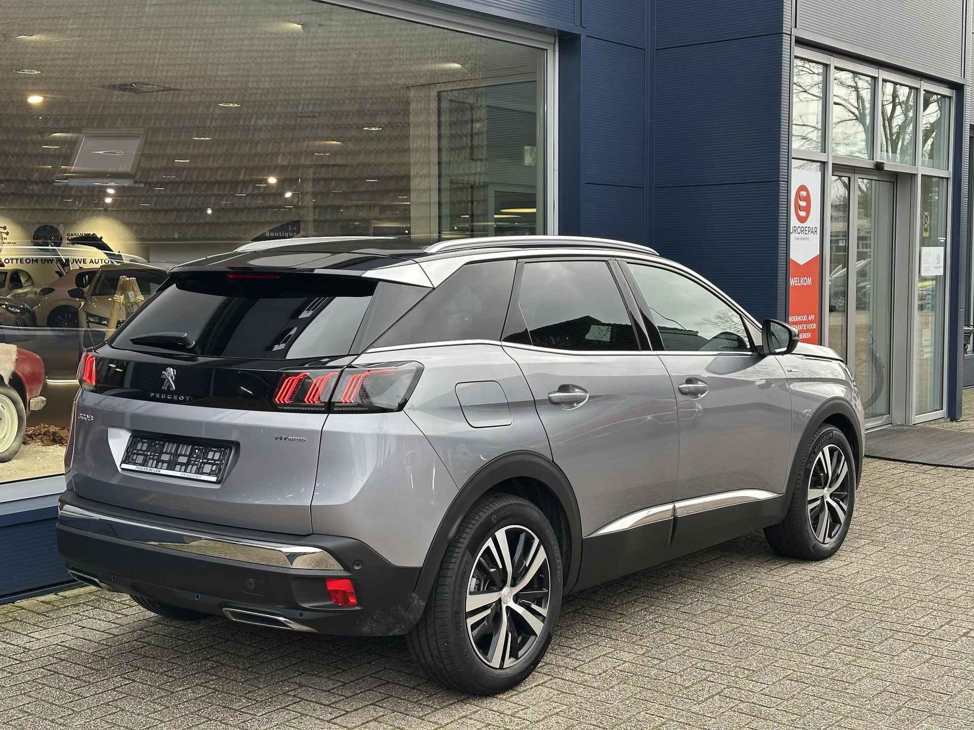 Peugeot 3008 1.6 HYbrid 225 GT | Plug-In Hybride | Tot 45 Km Elektrisch Rijden | Navigatie | Zwart Dak | Keyless Entry | Elektrische Kofferklep | Full LED Verlichting | Camera | Stoelverwarming | Climate Control | Cruise Control | - 7/66