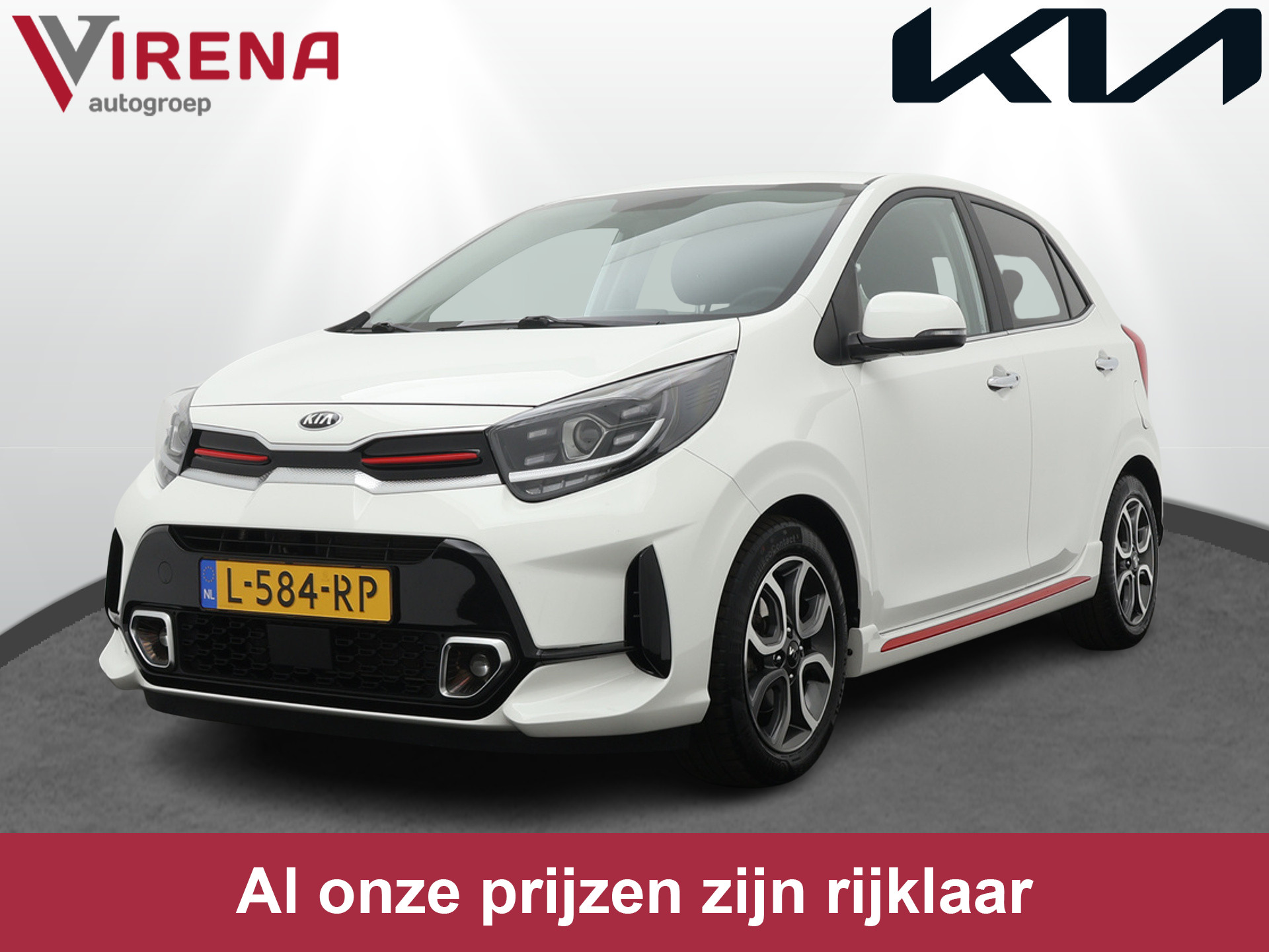 Kia Picanto 1.0 DPi GT-Line - Navigatie - Climate Control - Keyless Entry - Apple Carplay/Android Auto - Fabrieksgarantie tot 08-2028