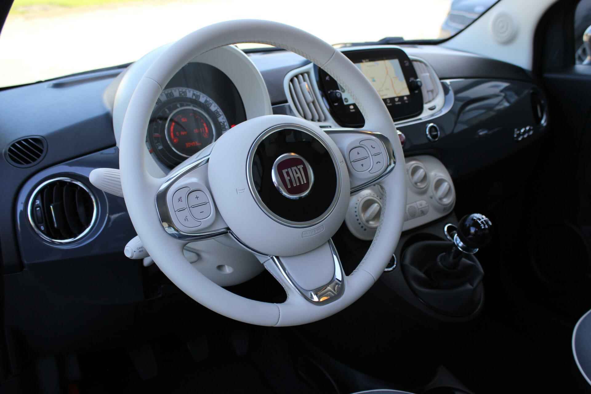 Fiat 500 1.2 Lounge // Inclusief 12 maanden Garantie! - Navigatie - Cruise control - Parkeersensoren - Apple CarPlay & Android Auto - 7/19