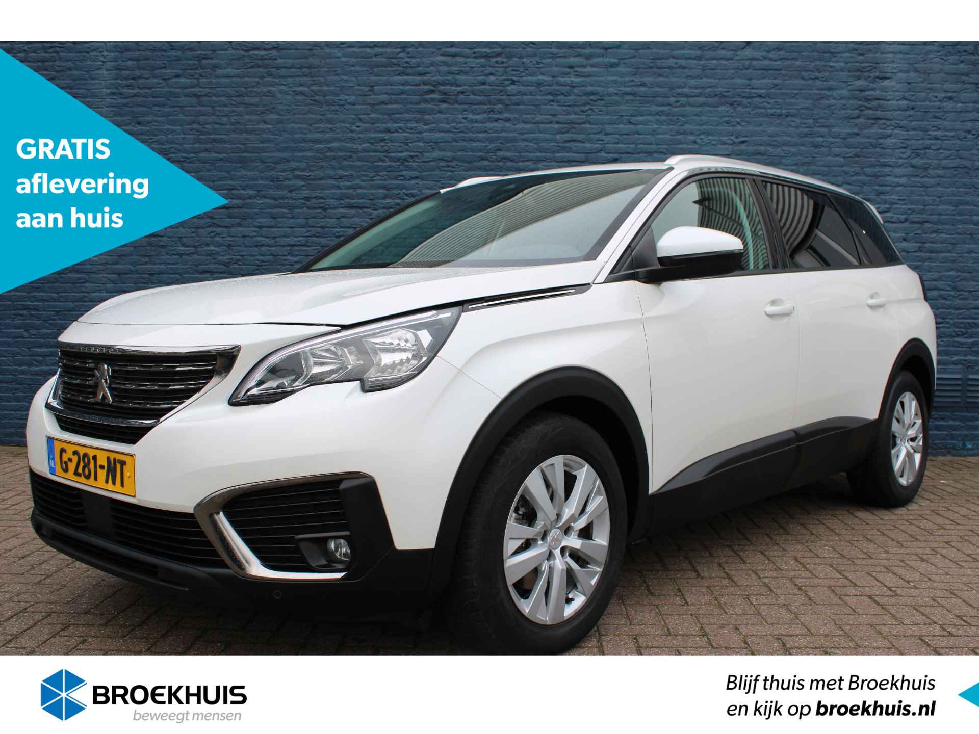 Peugeot 5008 SUV 1.2 PureTech 130pk Blue Lease Executive 7p | Navigatie | Bluetooth | Apple carplay | Lichtmetaal | Trekhaak | Parelmoer |