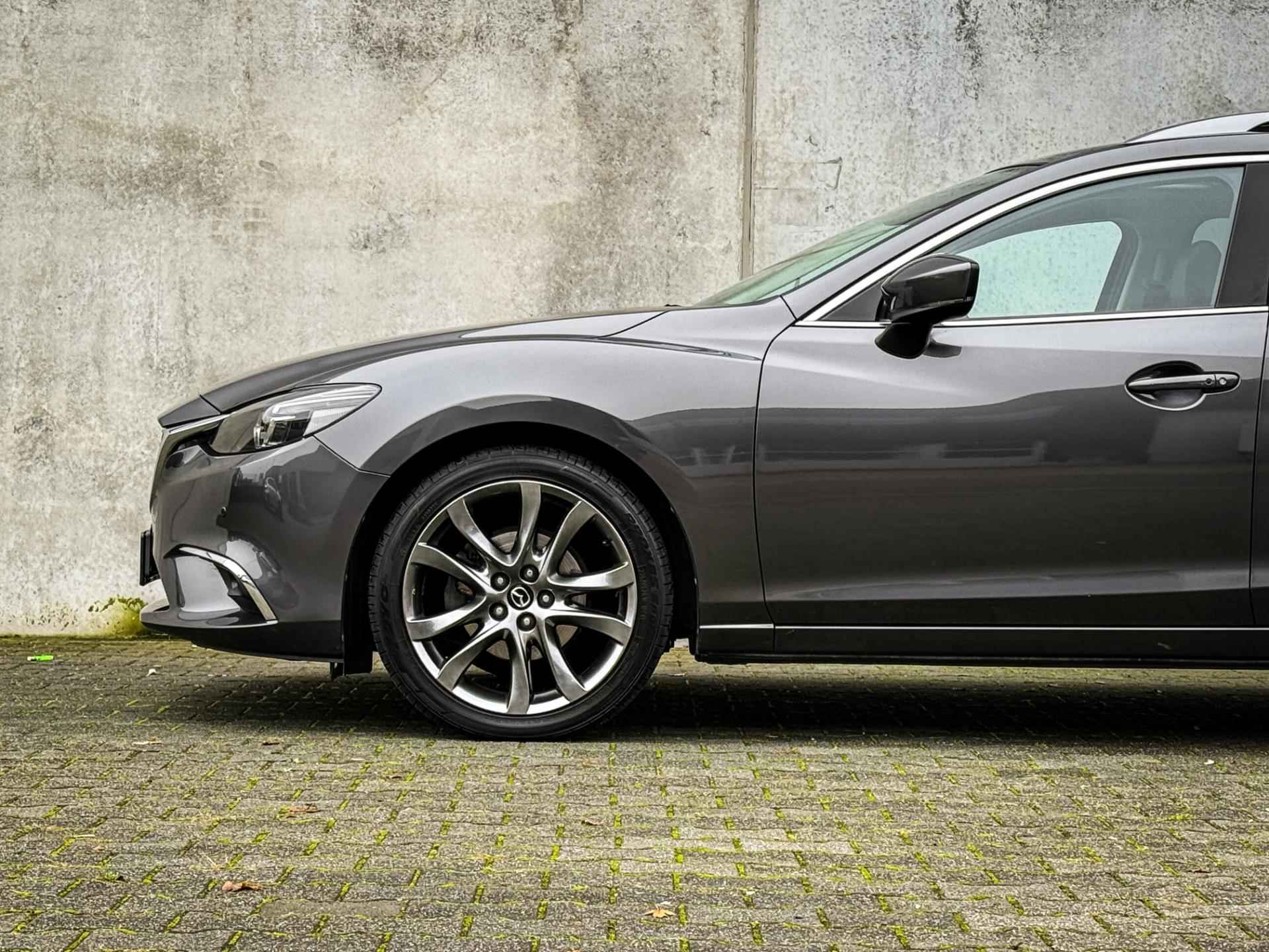 Mazda 6 Sportbreak 2.5 SkyActiv-G 192 GT-M | Head-up | Bose | Leder | Clima | Navi | Schuifdak | Machine Grey Metalic | - 10/50