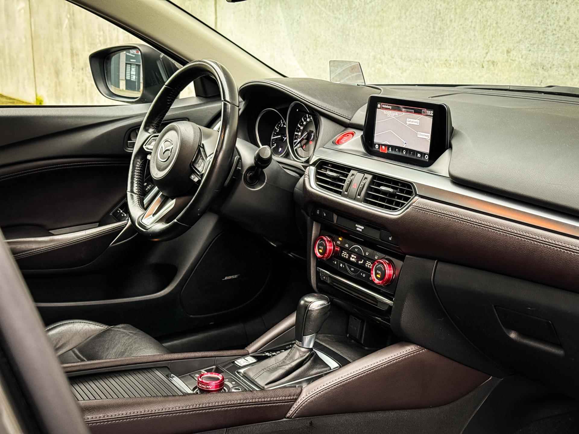 Mazda 6 Sportbreak 2.5 SkyActiv-G 192 GT-M | Head-up | Bose | Leder | Clima | Navi | Schuifdak | Machine Grey Metalic | - 34/50