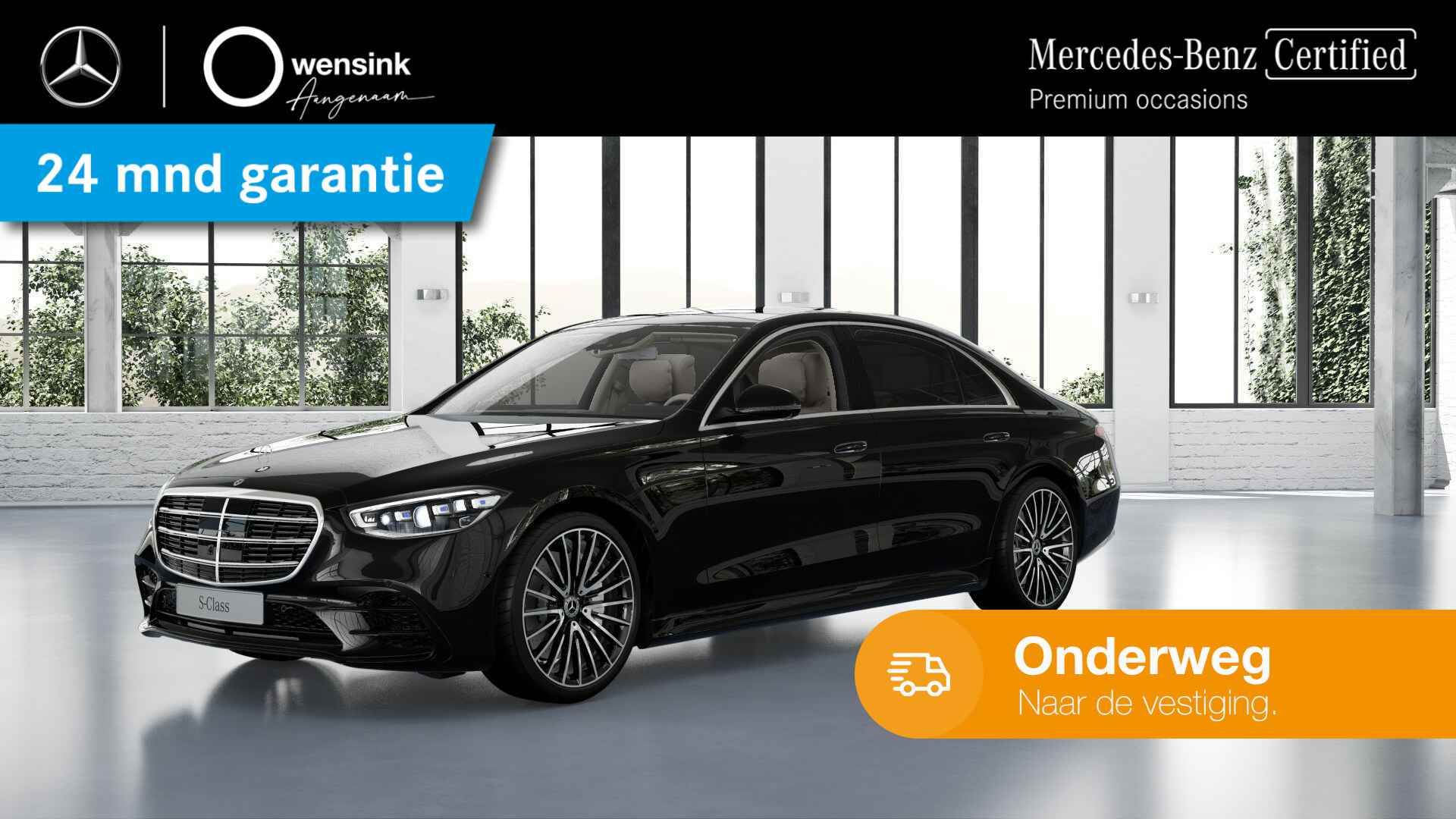 Mercedes-Benz S-klasse 400d 4MATIC Lang AMG Line | Chauffeurspakket | Burmester | Achterasbesturing | Digital Light | Panoramadak | 360 graden camera | Geventileerde stoelen |