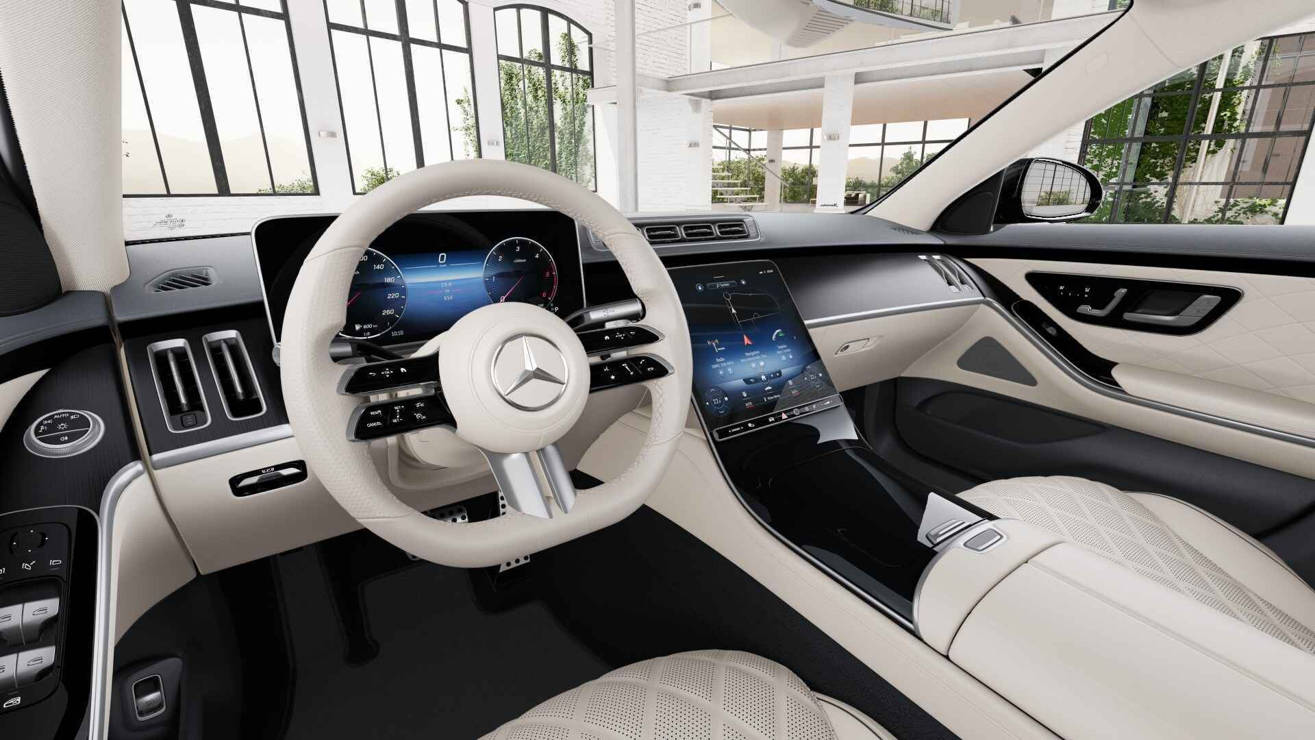 Mercedes-Benz S-klasse 400d 4MATIC Lang AMG Line | Chauffeurspakket | Burmester | Achterasbesturing | Digital Light | Panoramadak | 360 graden camera | Geventileerde stoelen | - 8/15