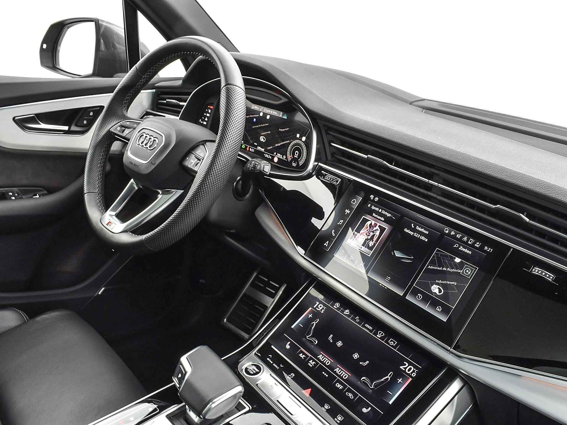 Audi Q7 55 Tfsi 340pk Tiptronic Quattro Pro Line S 7p | ACC | Panoramadak | Elek. Trekhaak | 7 Pers. | Elek. Achterklep | Standkachel | 21'' Inch | Garantie t/m 26-06-2027 of 100.000km - 15/37