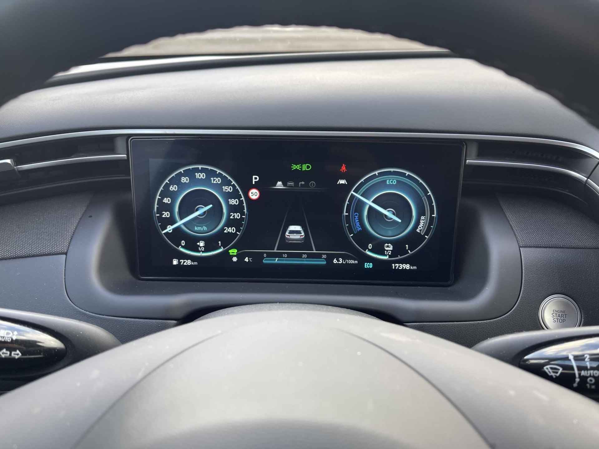 Hyundai Tucson 1.6 T-GDI HEV Premium | Vol-Leder | Digitaal Instrumentenpaneel | Adapt. Cruise Control | Apple Carplay/Android Auto | Stoelverwarming | Dodehoek Detectie | 360° Camera | Rijklaarprijs! - 29/30