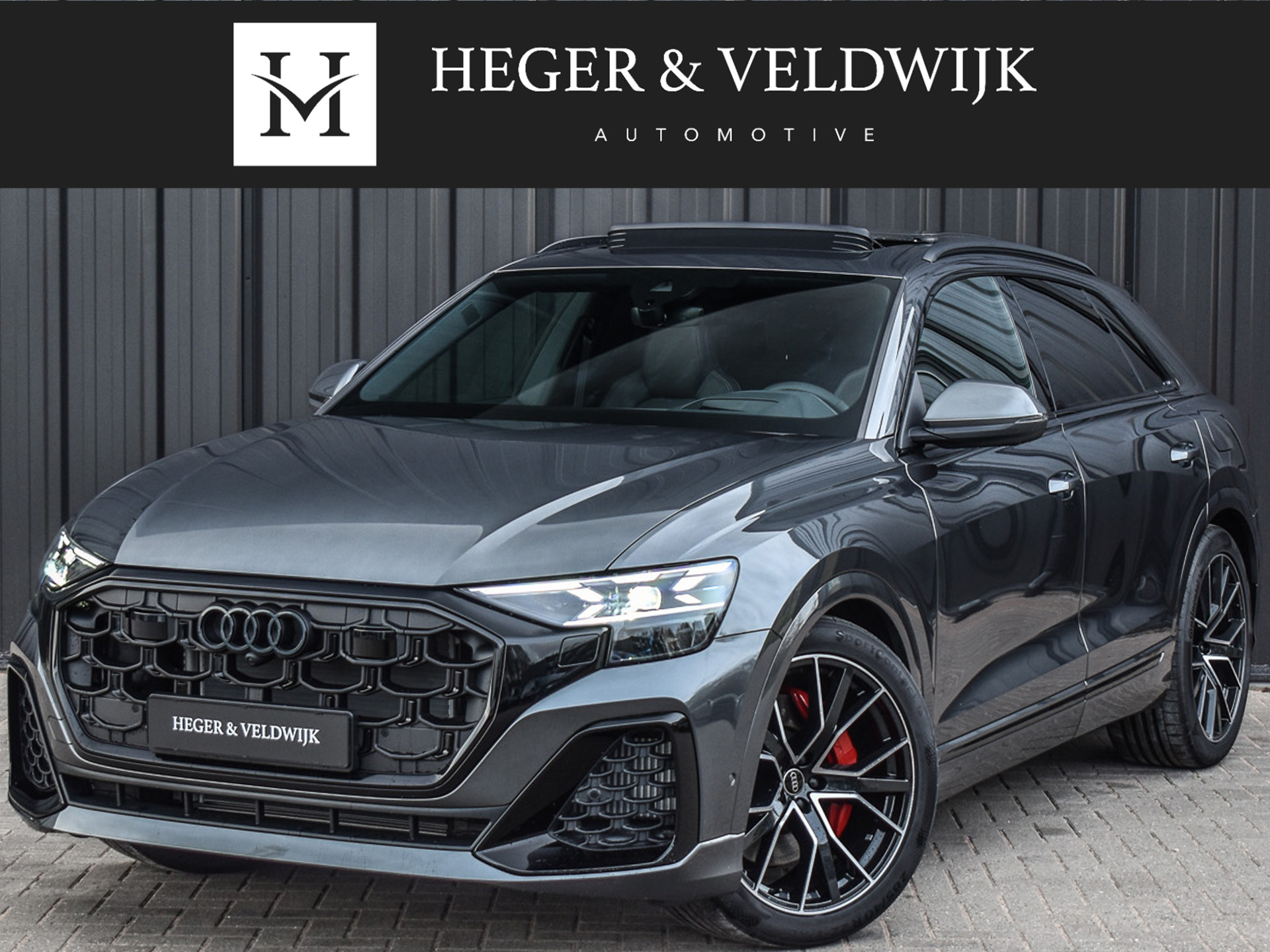 Audi Q8 55TFSI e QUATTRO PRO LINE S COMPETITION | S-SEATS | PANORAMADAK | 4 WIEL BESTURING | B&O SOUND | HEAD-UP | LUCHTVERING | DAB+ |