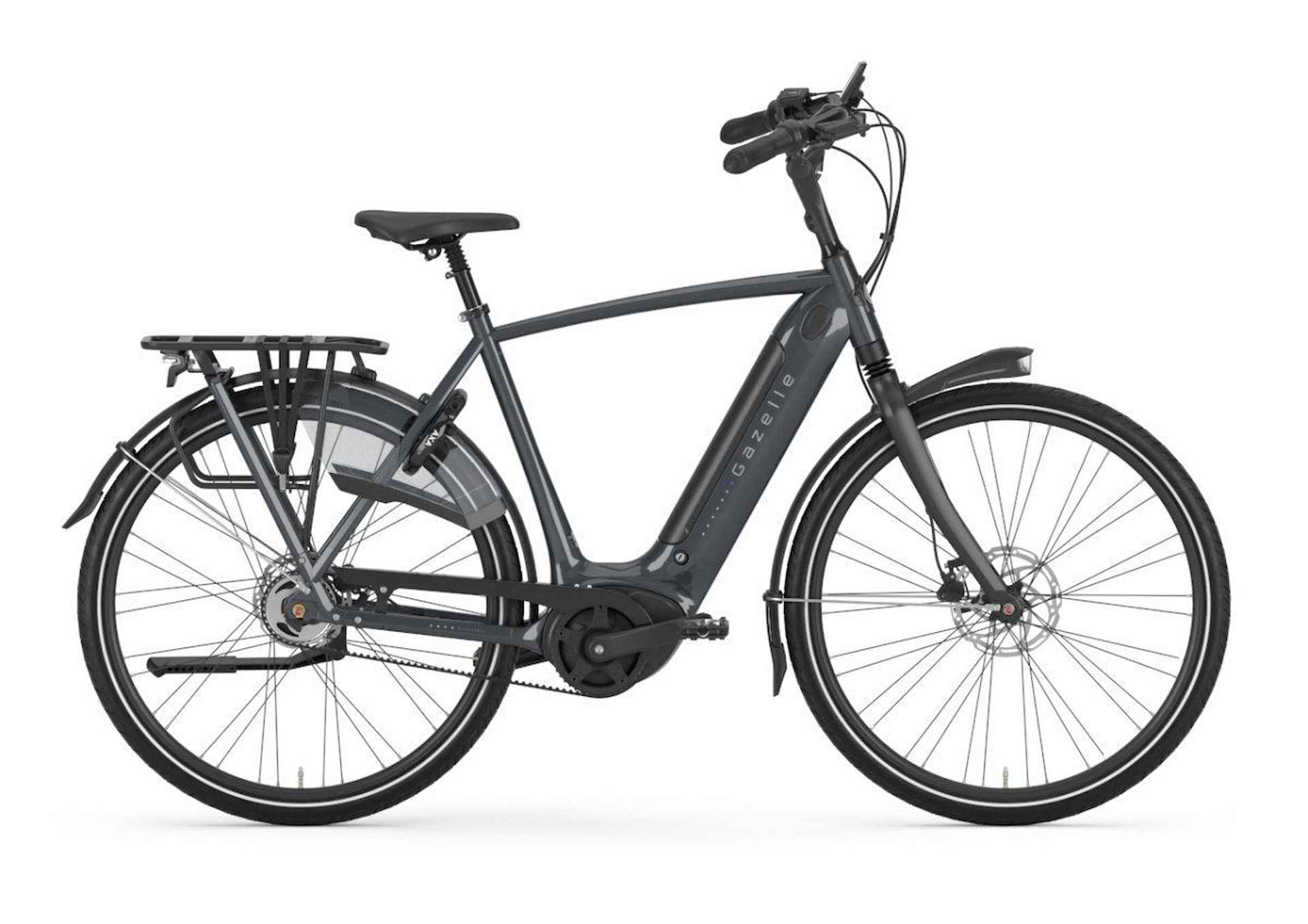 GAZELLE Grenoble C5 HMB heren 500Wh 2024 DEMO (20km) Heren Anthracite Grey Glans 61cm 2024 - 1/1