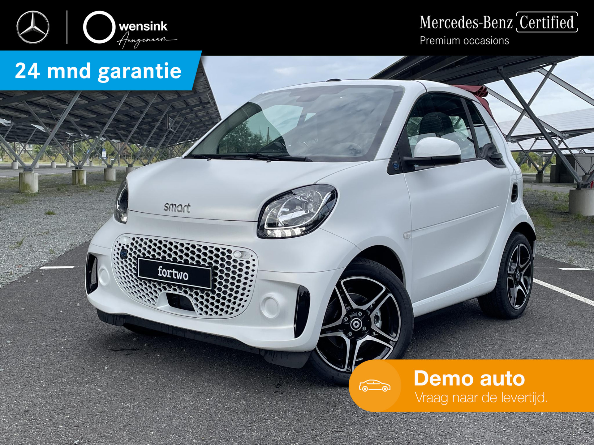 Smart fortwo cabrio EQ Comfort 18 kWh | Winterpakket | Rood dak | Carbon optiek interieur | Auto klimaat | Apple carplay/Android auto |