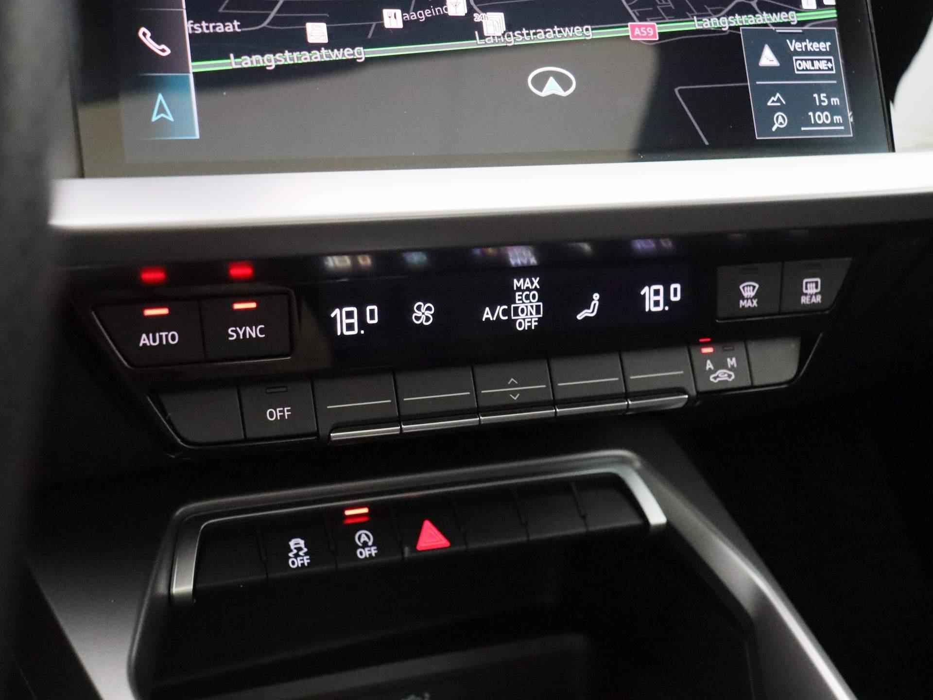 Audi A3 Limousine 30 TFSI S edition 110 PK | Automaat | S line exterieur | S line interieur |  Panoramadak | Virtual cockpit | Navigatie| LED  | Stoelverwarming | Cruise Control | Lichtmetalen velgen | Parkeersensoren | - 24/33