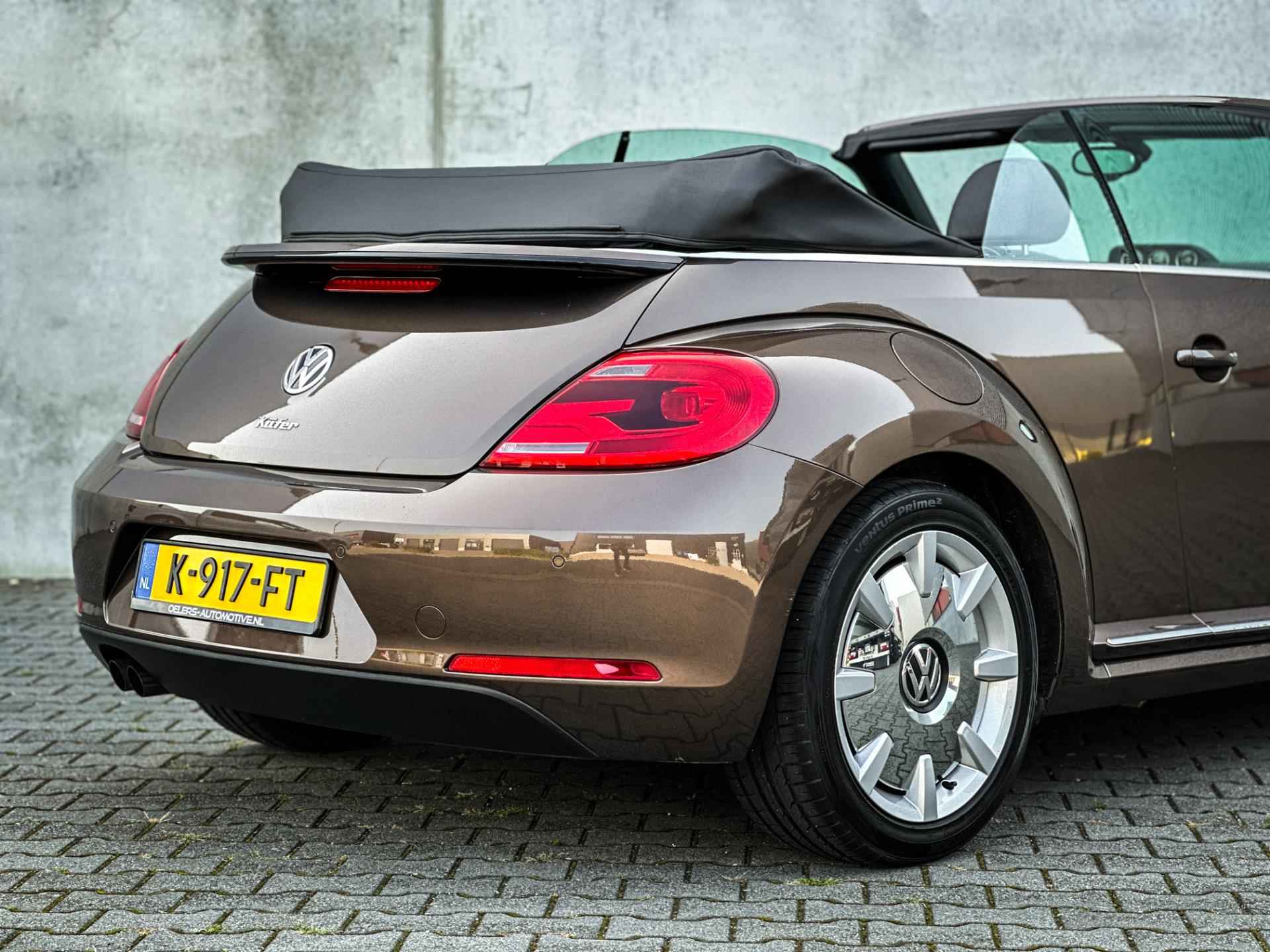 Volkswagen Beetle Cabriolet 1.4 TSI Exclusive | Clima | Leder | Cruise | LED | Navi | Stoelverw. | Windscherm | Uniek! | - 4/49